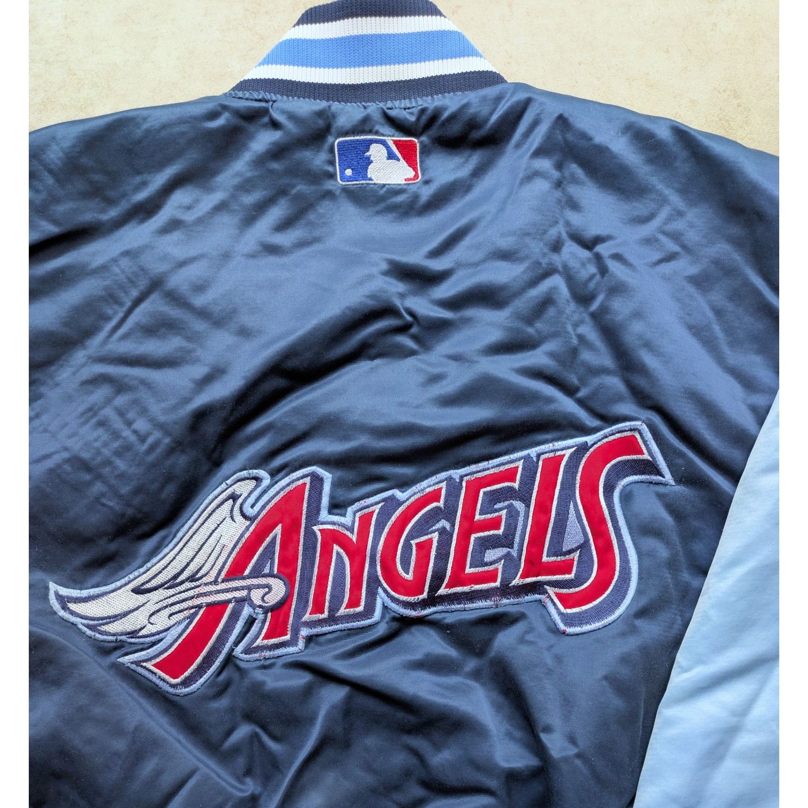 MLB × Starter Anaheim Angels 90s satin DISNEY Wing jacket L navy MLB vtg Size US L / EU 52-54 / 3 - 6 Thumbnail