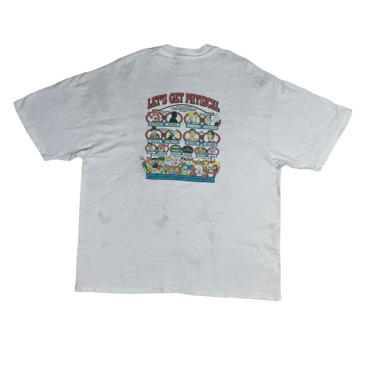 Hanes 🔥LAST PRICE🔥 VTG 1994 Groundhog Days Characters Duel Tee Size US XL / EU 56 / 4 - 9 Thumbnail