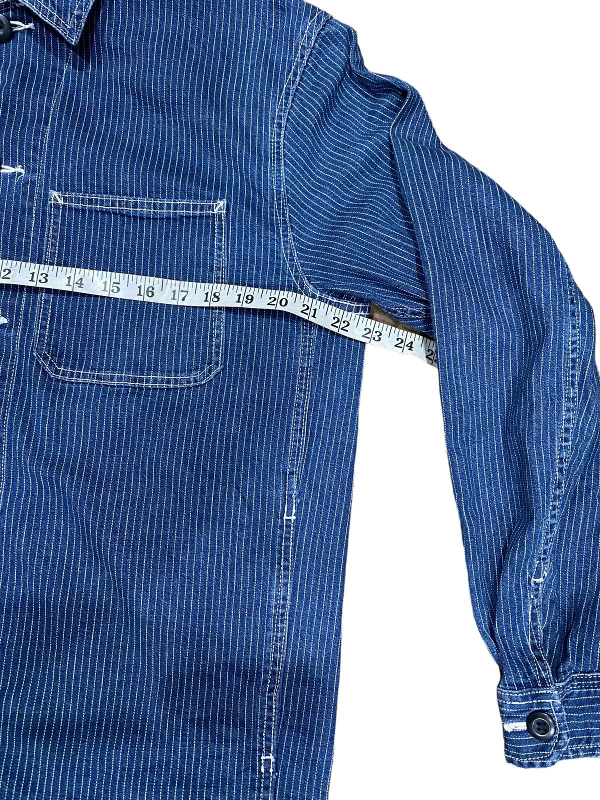 Uniqlo Rare UNIQLO Wabash Stripes Chore Denim Jacket sz M Size US M / EU 48-50 / 2 - 20 Thumbnail