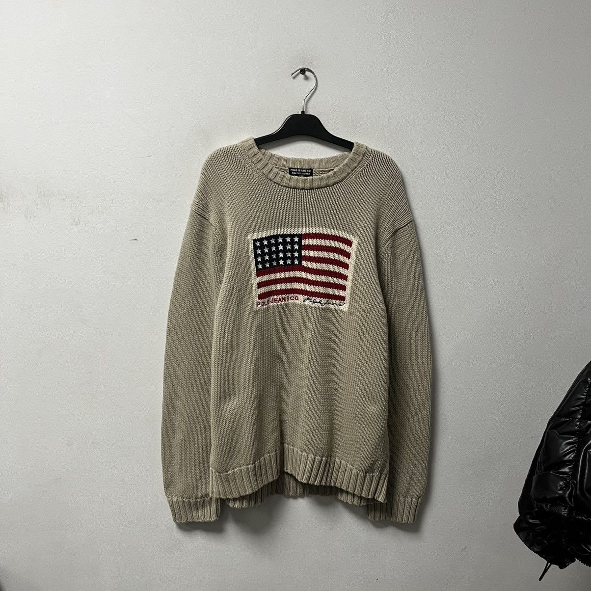 Vintage Polo Ralph Lauren USA Flag Knit Sweater