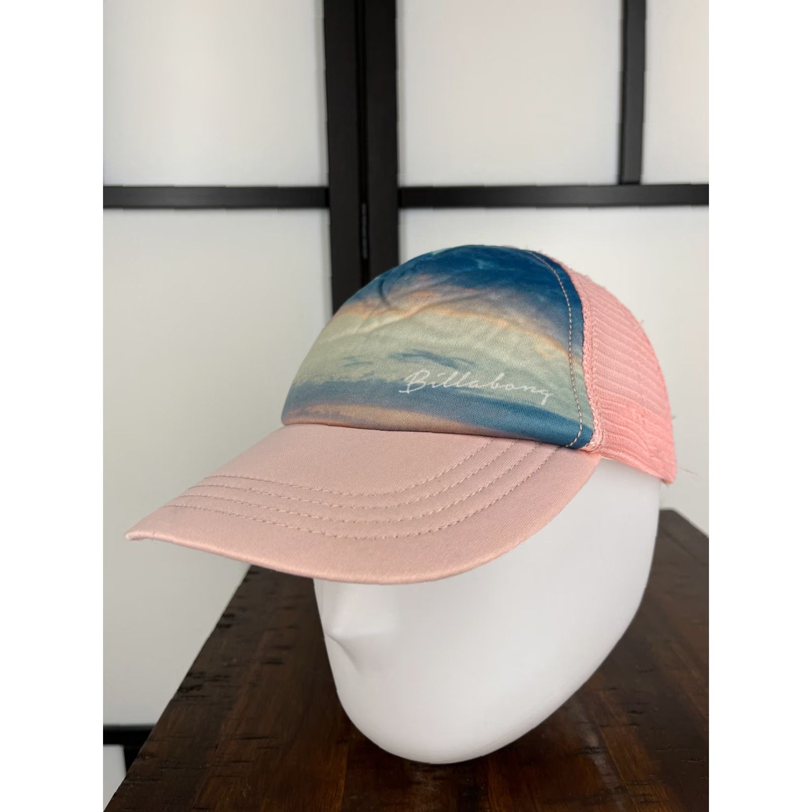 Billabong Billabong Hat Cap Snap Back Adult One Size Pink Sky Clouds Trucker Beach Cotton Size ONE SIZE - 4 Thumbnail