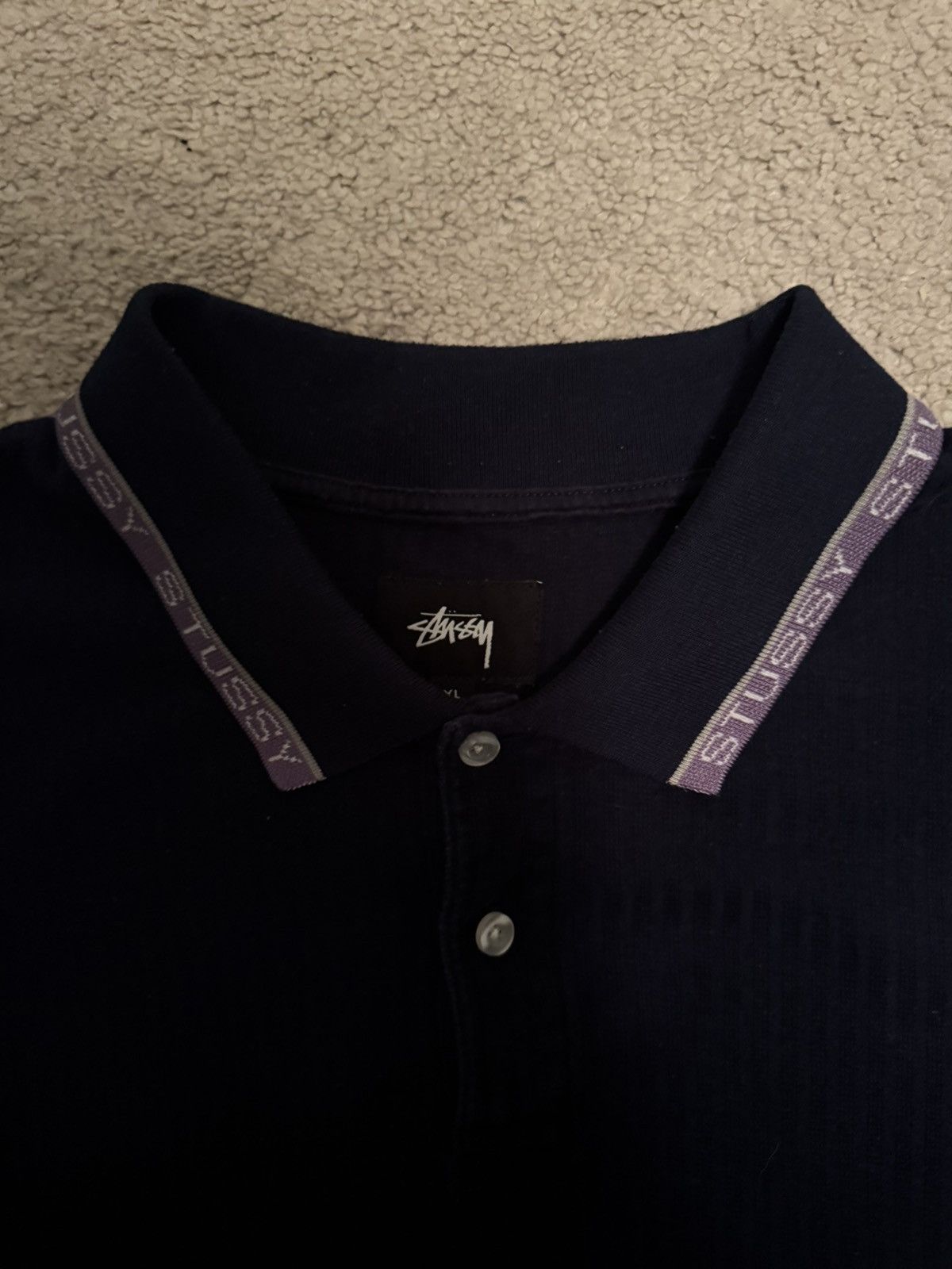 Stussy Stussy Arthur Polo Shirt - Navy Size US XL / EU 56 / 4 - 3 Thumbnail