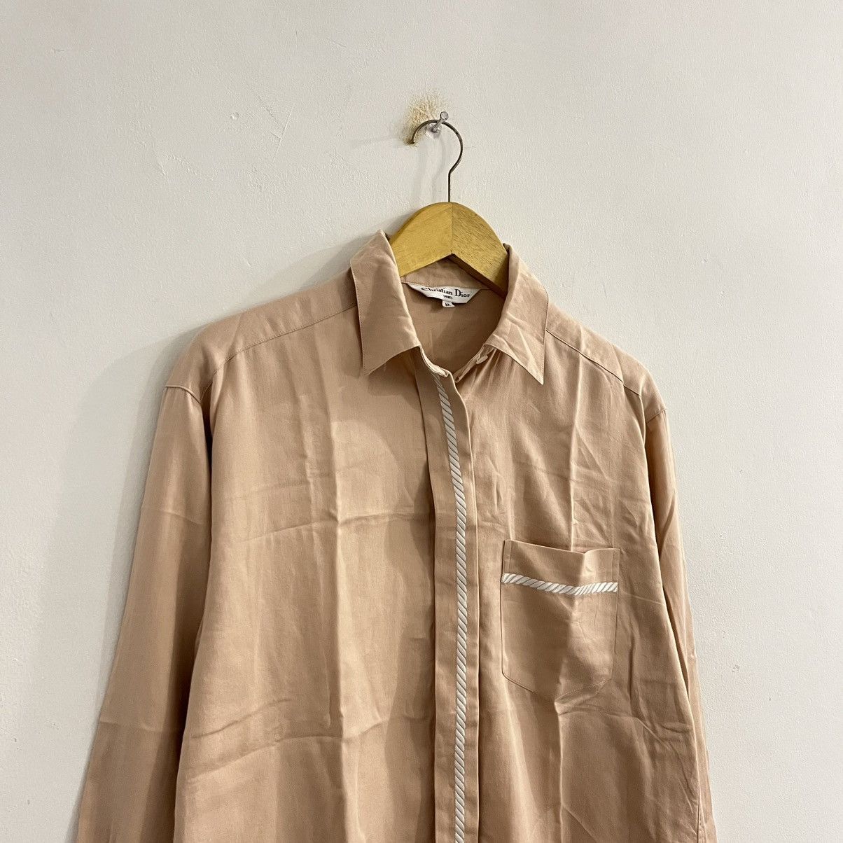 Dior Christian Dior Peach Left Button Shirt Size US M / EU 48-50 / 2 - 3 Thumbnail