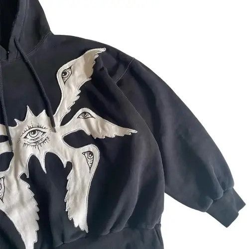 Japanese Brand × The Unbranded Brand Y2K Gothic Eye Hoodie Size US M / EU 48-50 / 2 - 2 Thumbnail