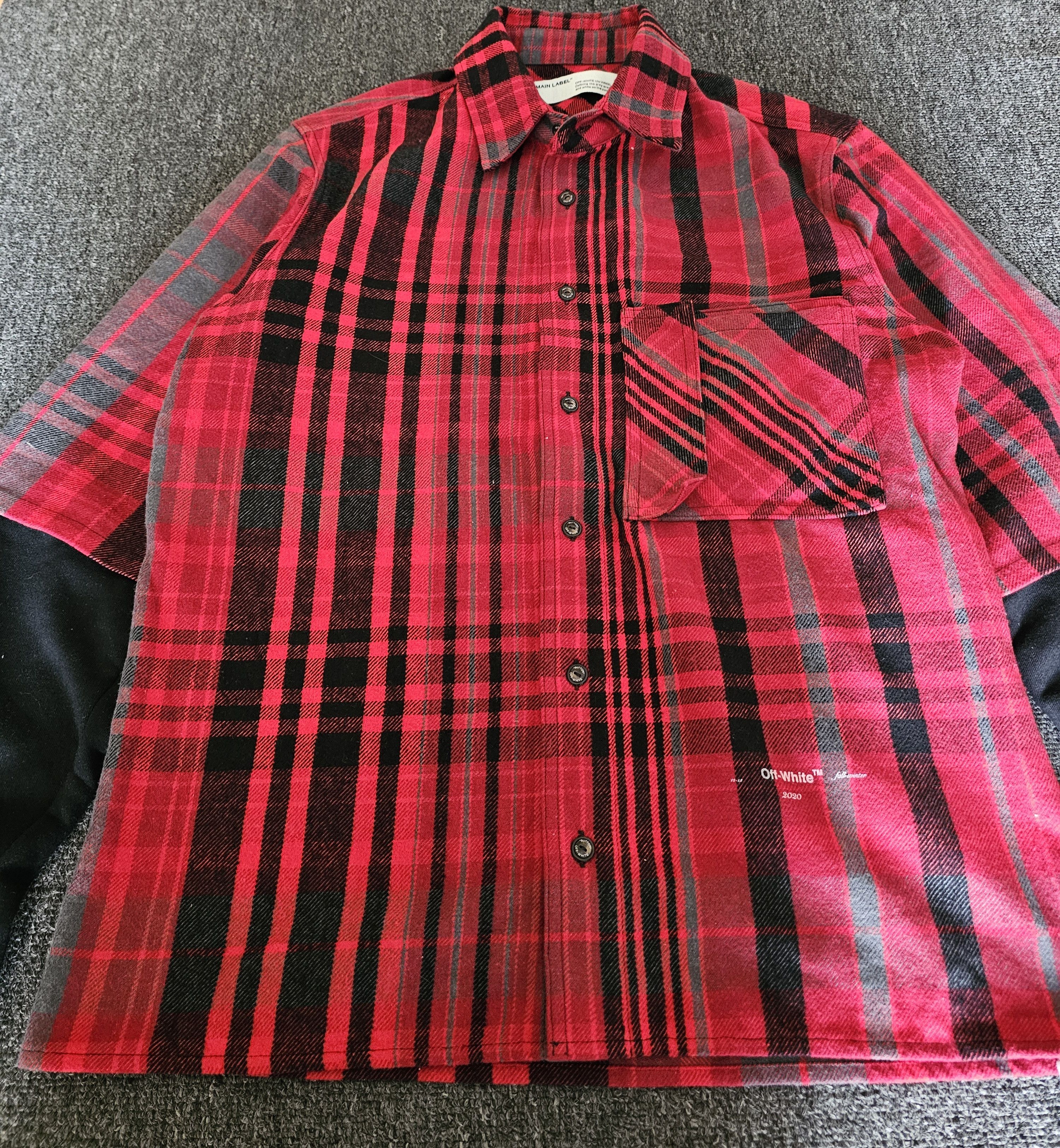 Off-White Off-White Men's Oversized Thick Shirt Size M Size US M / EU 48-50 / 2 - 2 Thumbnail