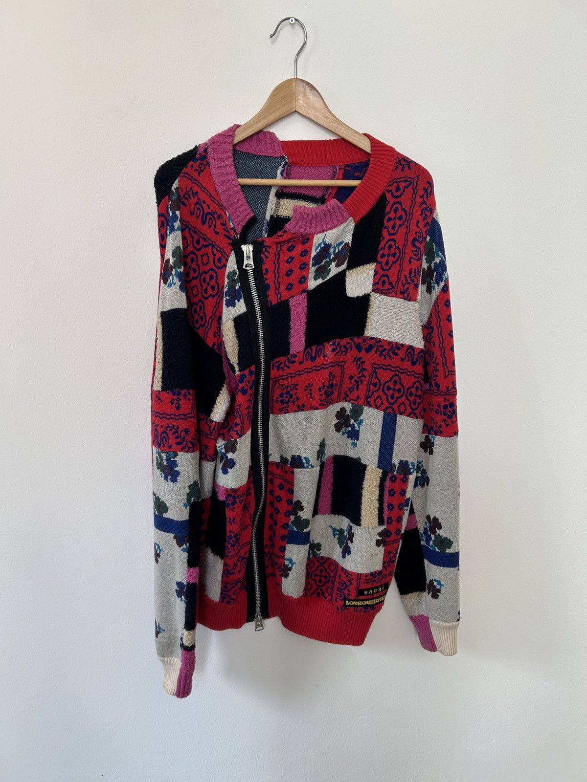 Sacai Sacai SS21 Hank Willis Thomas Love Over Rules Wool Cardigan Size US XL / EU 56 / 4 - 2 Thumbnail