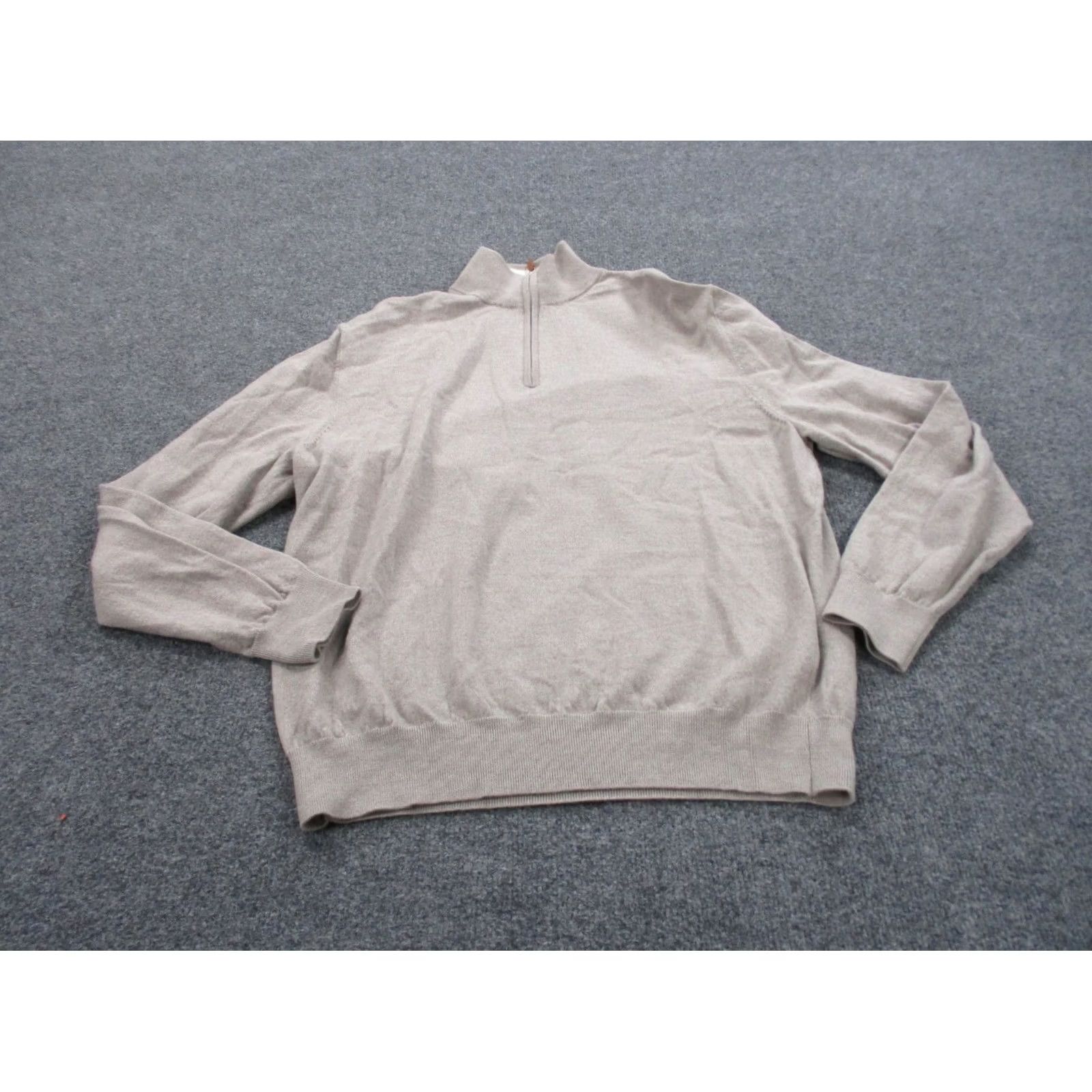 CO Collars & Co Jacket Mens 2XL Beige Wool Zip 1/4 Zip Windbreaker Casual Size US XXL / EU 58 / 5 - 2 Thumbnail