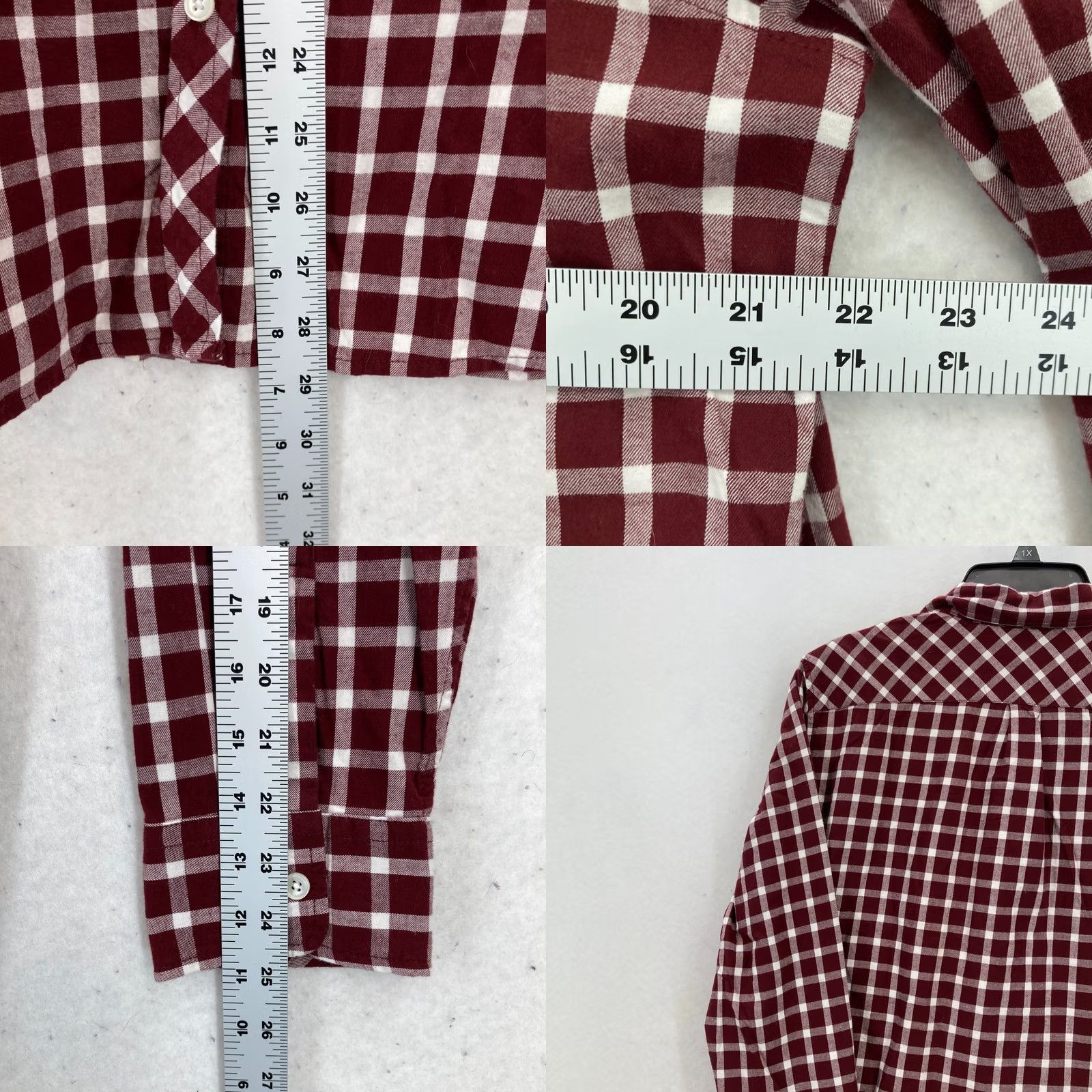 Banana Republic Banana Republic Button-Up Shirt Mens XL Red Gingham Plaid Long Sleeve Shirt Size US XL / EU 56 / 4 - 8 Thumbnail