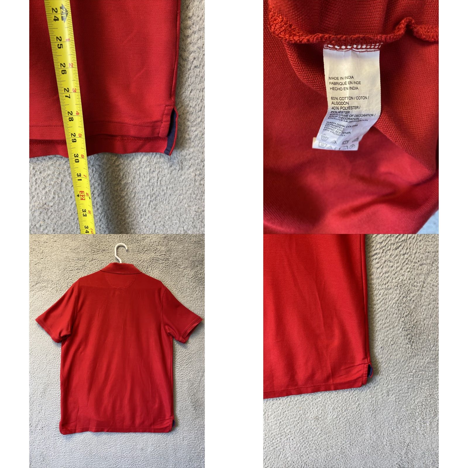 Izod IZOD Advantage Performance Polo Shirt L Red Short Sleeve Mens Polo Shirt Regular Fit Cotton Polyester Casual Sports Golf Outdoor 34-82 Size US L / EU 52-54 / 3 - 8 Thumbnail