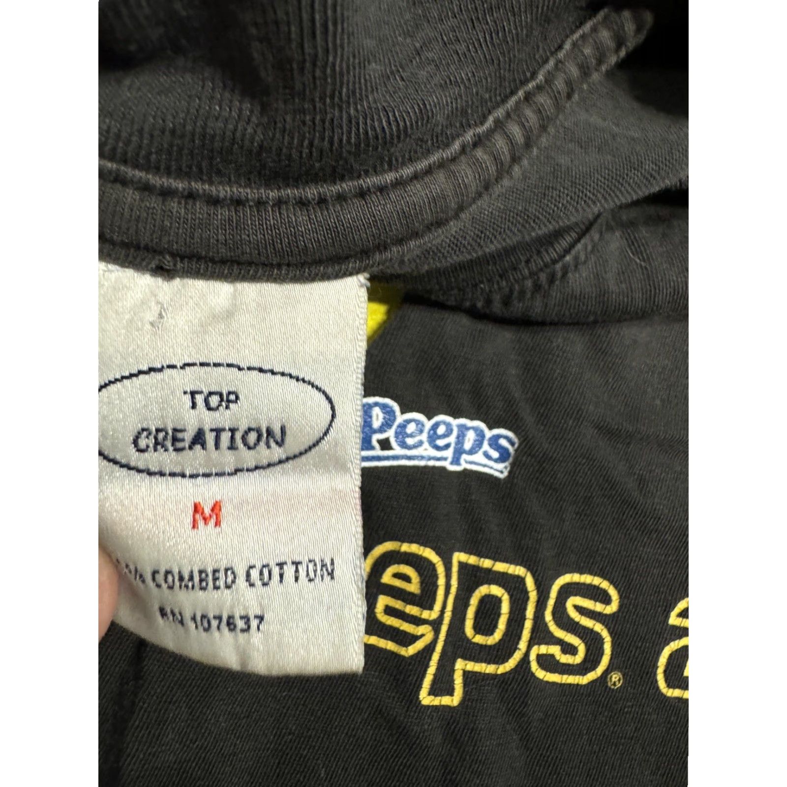 Vintage VINTAGE Y2K Where’s My Peeps At Marshmallow Candy Promo T-Shirt Black Medium Mens Size US M / EU 48-50 / 2 - 3 Thumbnail