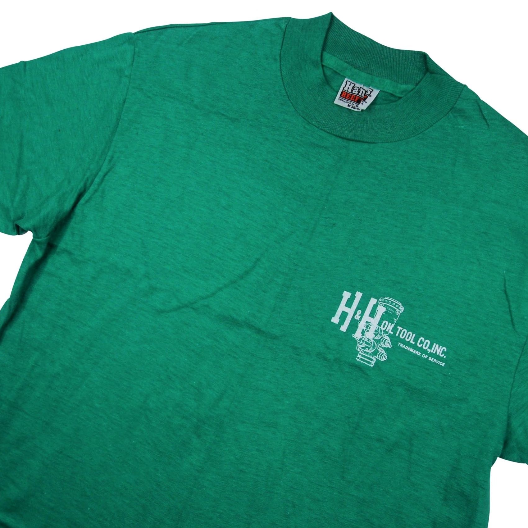 Hanes VINTAGE Hanes T-Shirt Green Mens Medium Graphic H&H Oil Tools Co. Size US M / EU 48-50 / 2 - 2 Thumbnail