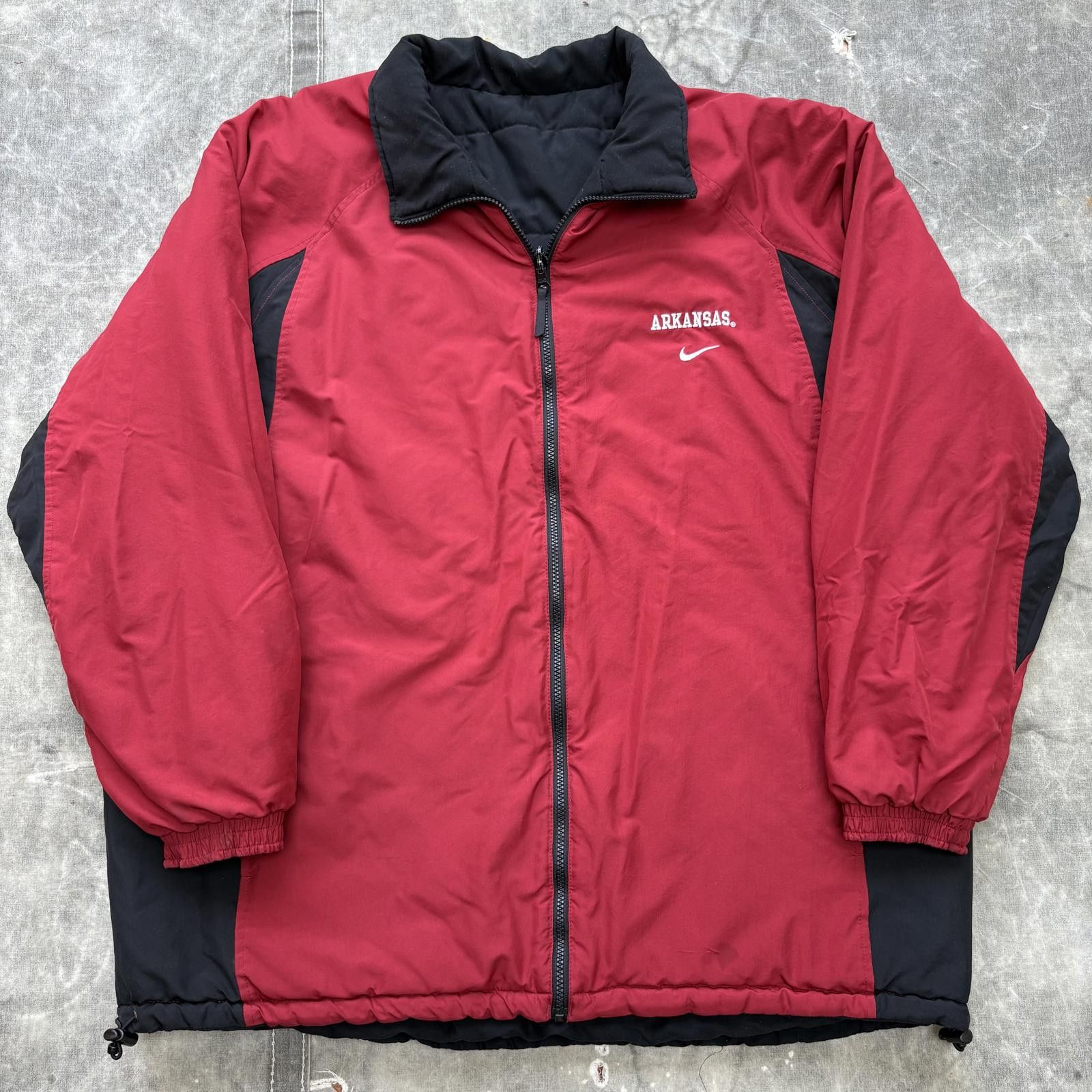 Nike Vintage Y2K Nike Team Arkansas Razorbacks Reversible Puffer Size US XL / EU 56 / 4 - 2 Thumbnail