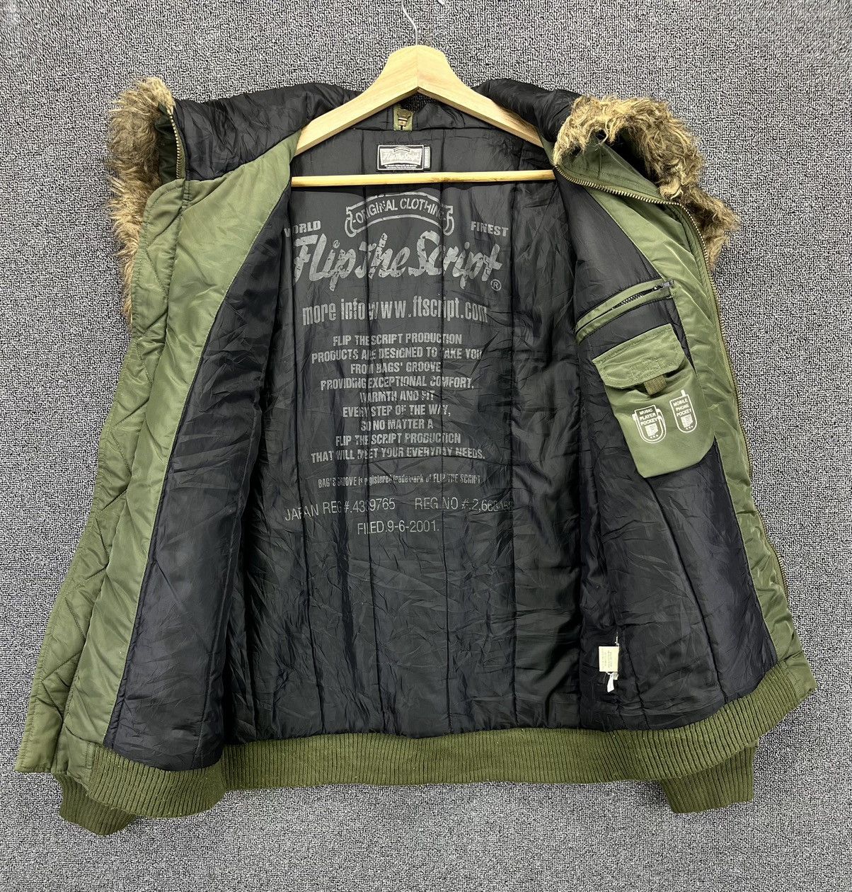 Japanese Brand Vintage Flip The Script Fur Hooded Bomber Jacket Size US M / EU 48-50 / 2 - 7 Thumbnail