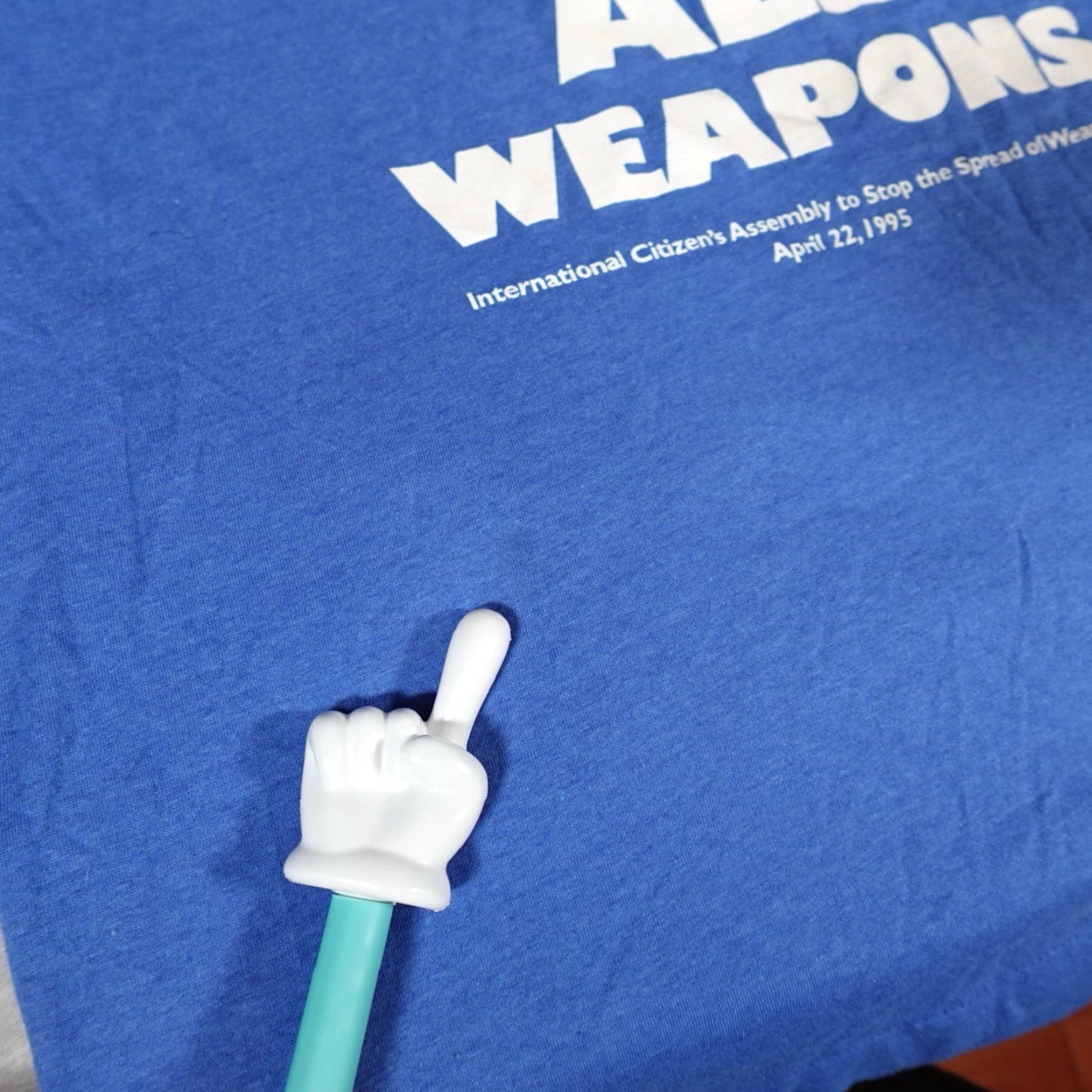 Vintage Vintage Stop The Spread Of Weapons T Shirt Mens XL (Fits Slim L) Made In USA 90s Size US L / EU 52-54 / 3 - 3 Thumbnail