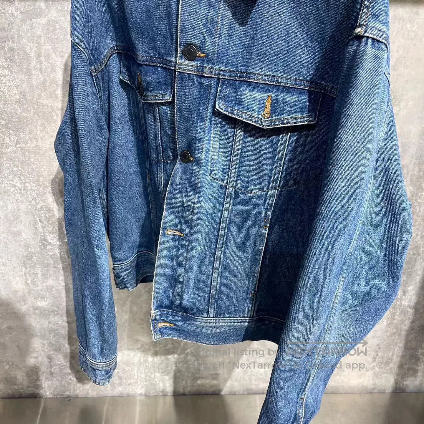 AMI AMI PARIS Washed Blue Denim Jacket. Size US XL / EU 56 / 4 - 6 Thumbnail