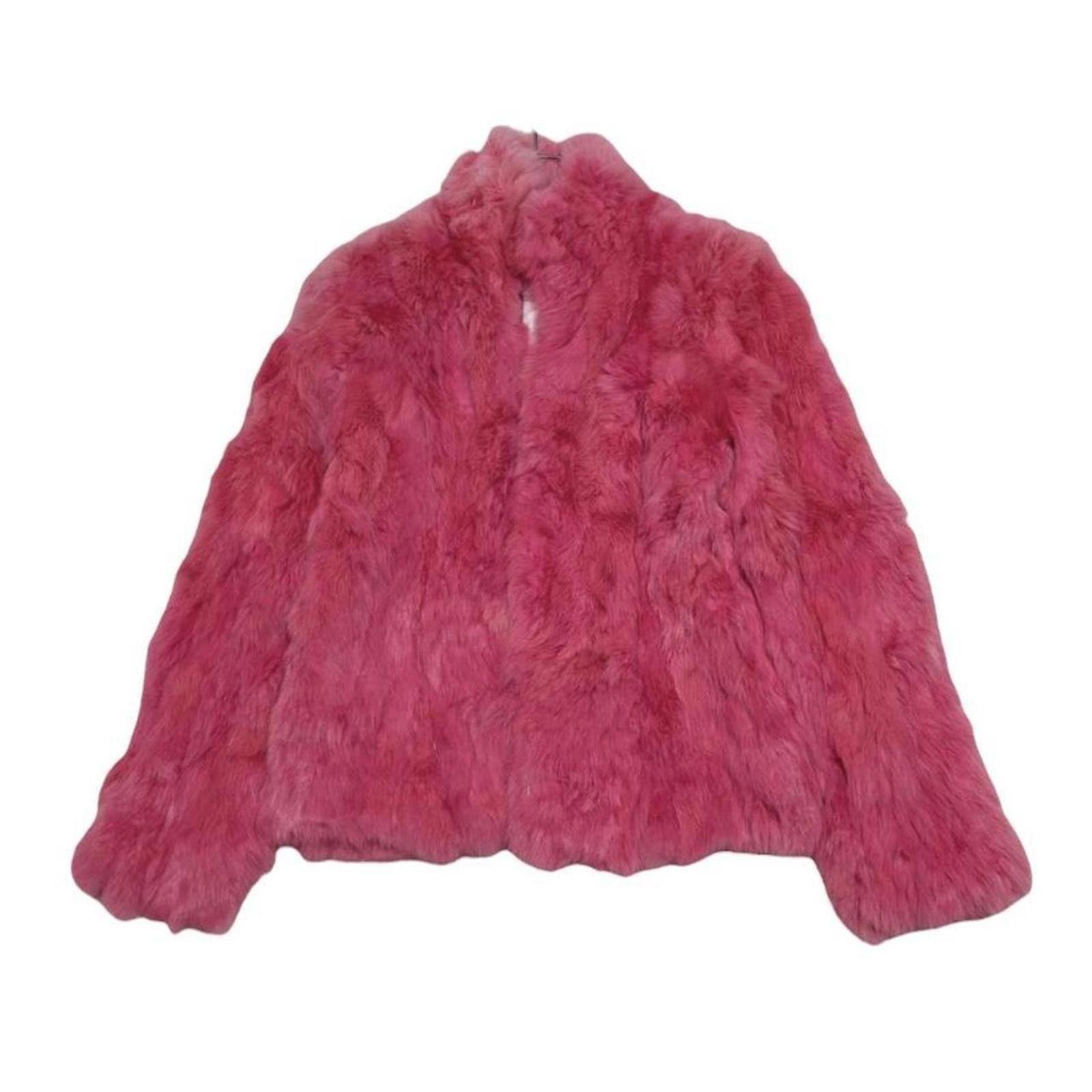 Other Real rabbit rare whimsy goth pink fur short fur coat jacket Size XS / US 0-2 / IT 36-38 - 1 Thumbnail