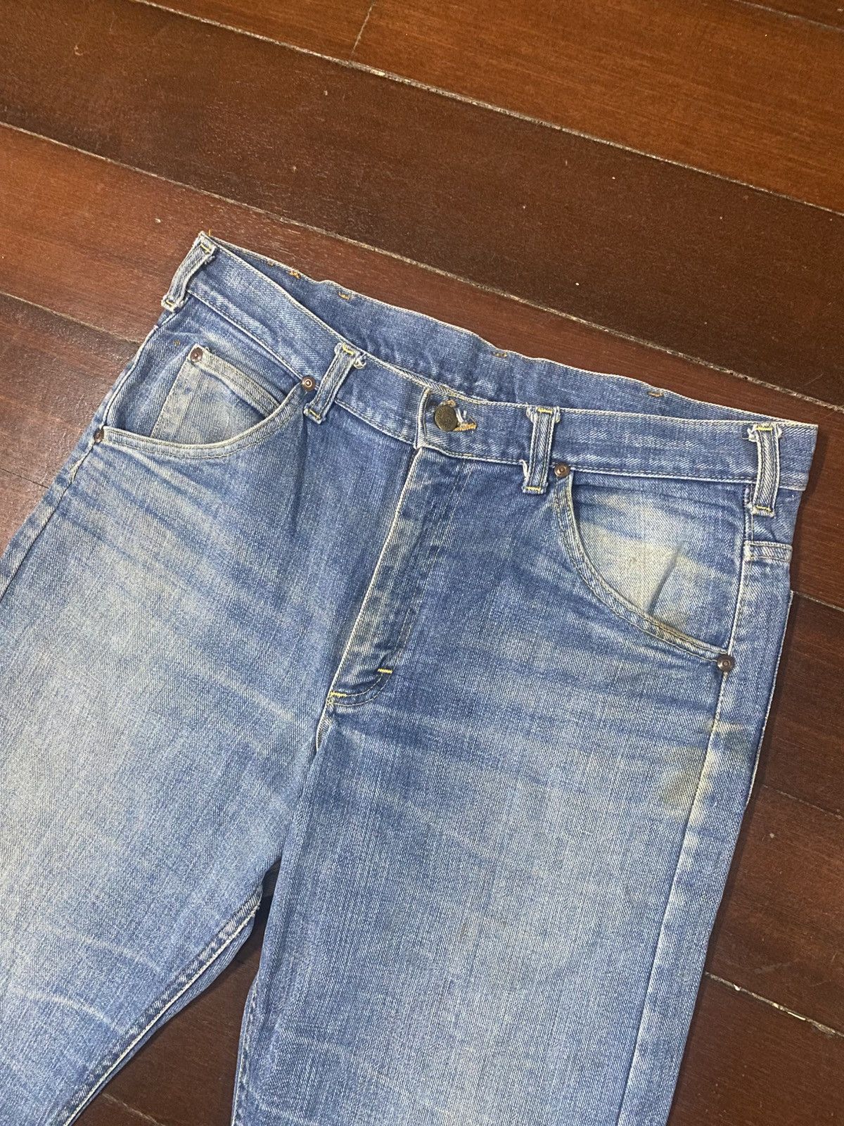 Lee Vintage 60s 70s talon 42 LEE mud wash dirty wash flare Jean Size US 34 / EU 50 - 6 Thumbnail