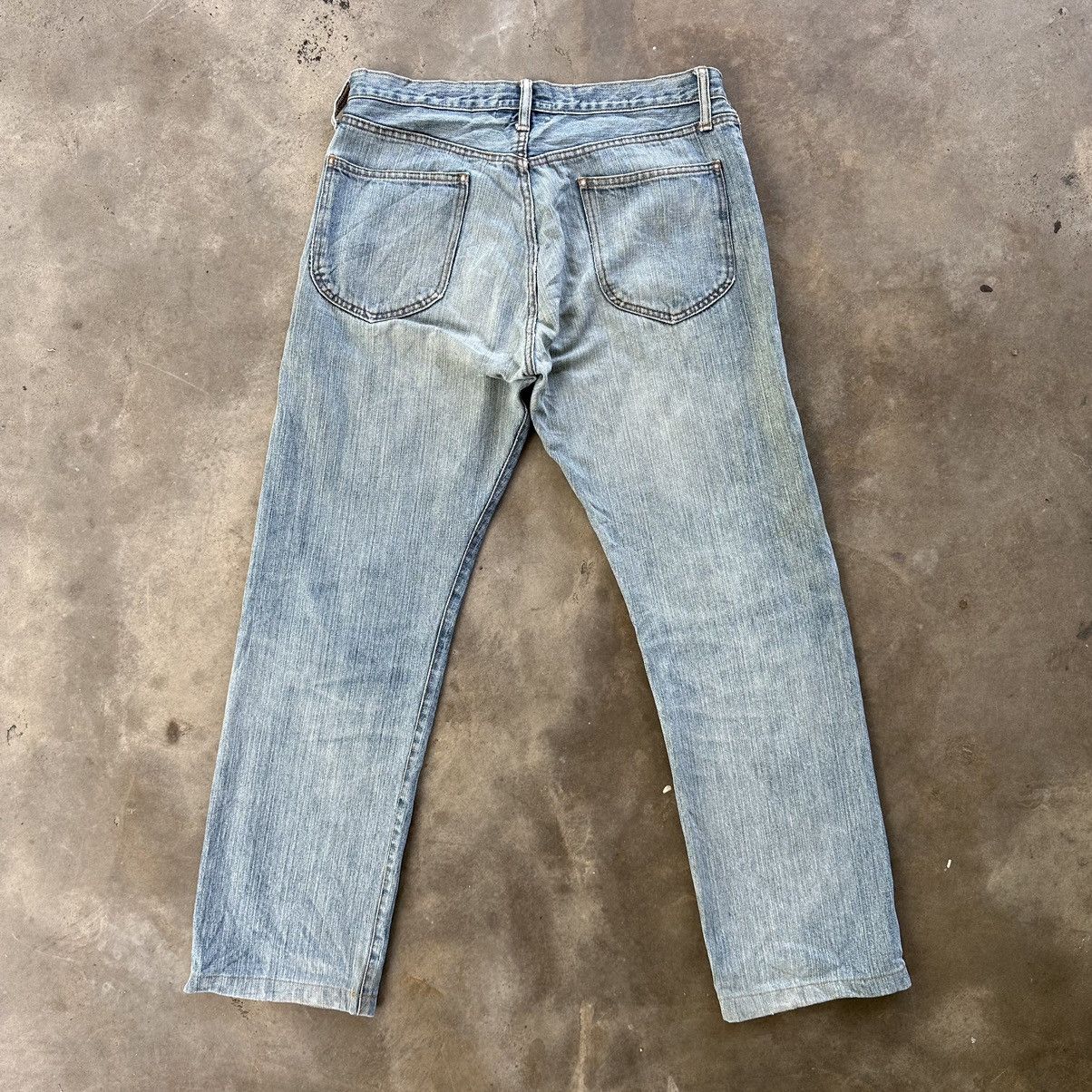 Japanese Brand W33🔥Vintage R.Newbold Distressed Faded Denim Jean Pant Size US 33 - 10 Thumbnail
