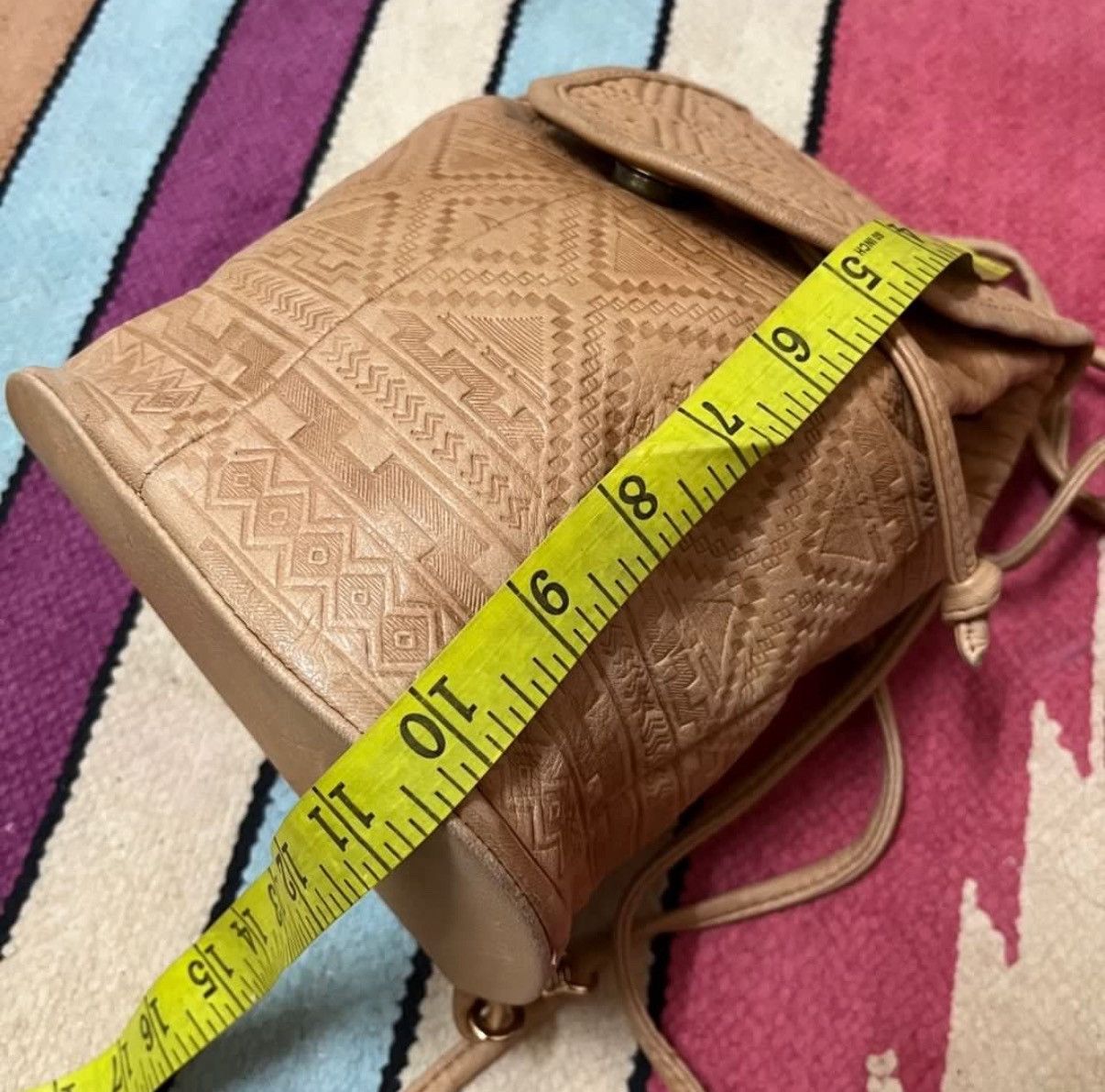 Genuine Leather Vintage Genuine Deer Skin Mini Backpack Brama Aztec Rare Size ONE SIZE - 5 Thumbnail