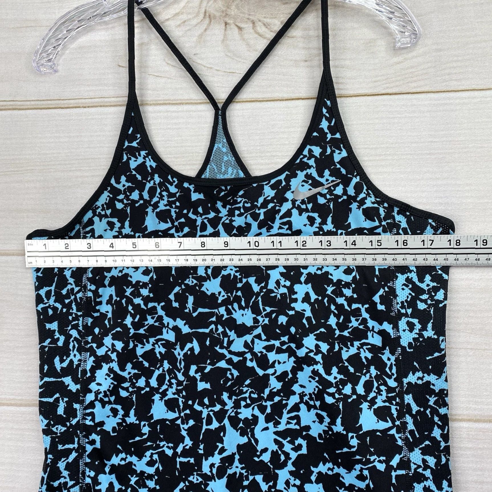 Nike Nike Dri-Fit Tank Top Womens L Blue Animal Print Strappy T Back Camisole Exercise Shirt Size L / US 10 / IT 46 - 5 Thumbnail