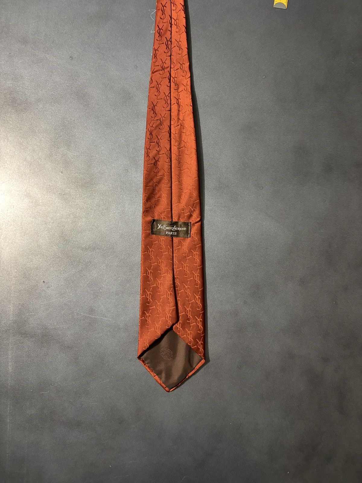 Yves Saint Laurent Vintage YSL Monogram Tie Necktie 1970s Yves Saint Laurent Size ONE SIZE - 4 Thumbnail