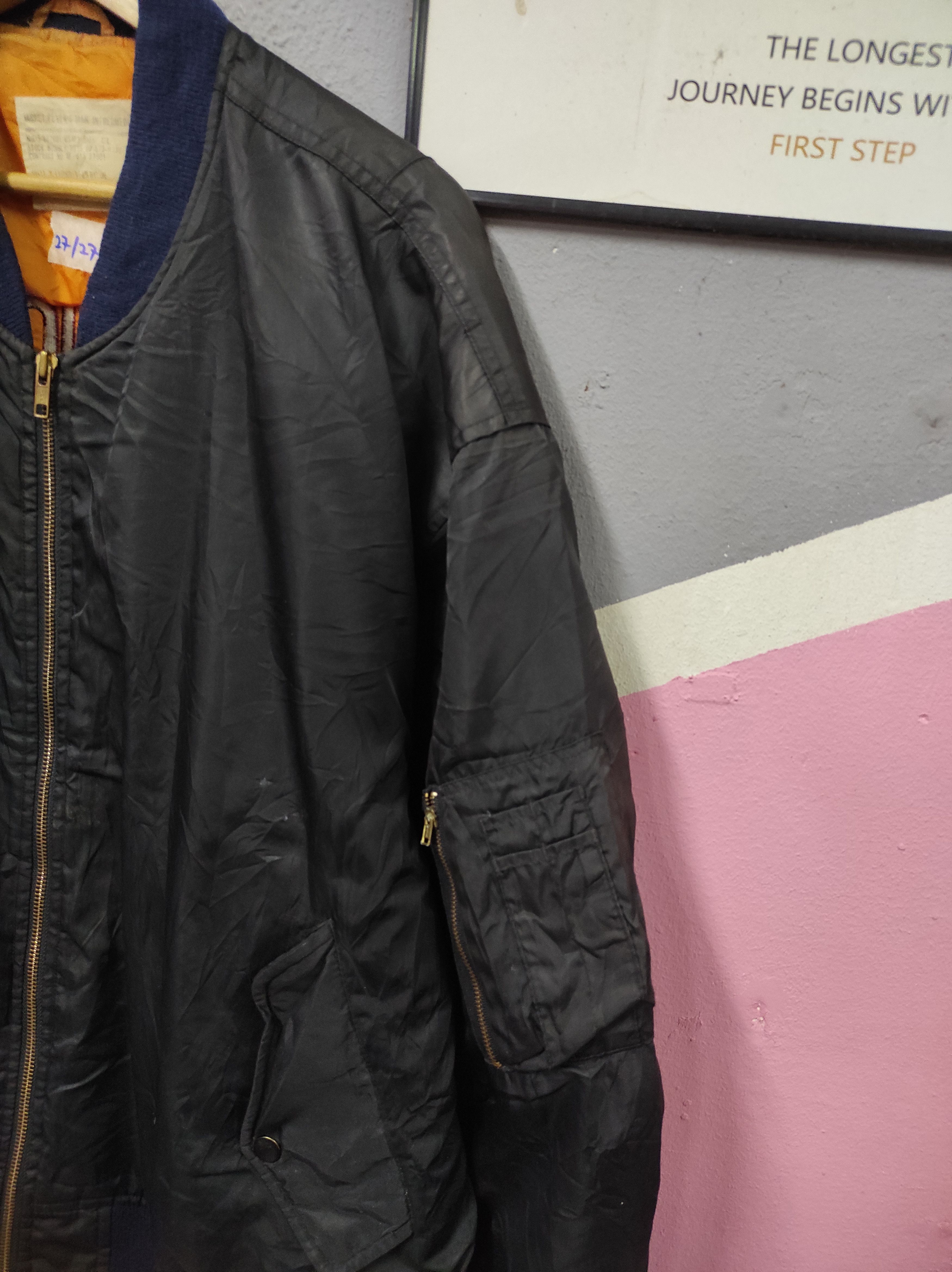 Vintage PC CONCRETE STAFF FLYERS BOMBER JACKET DISTRESSED FADED Size US XL / EU 56 / 4 - 8 Thumbnail