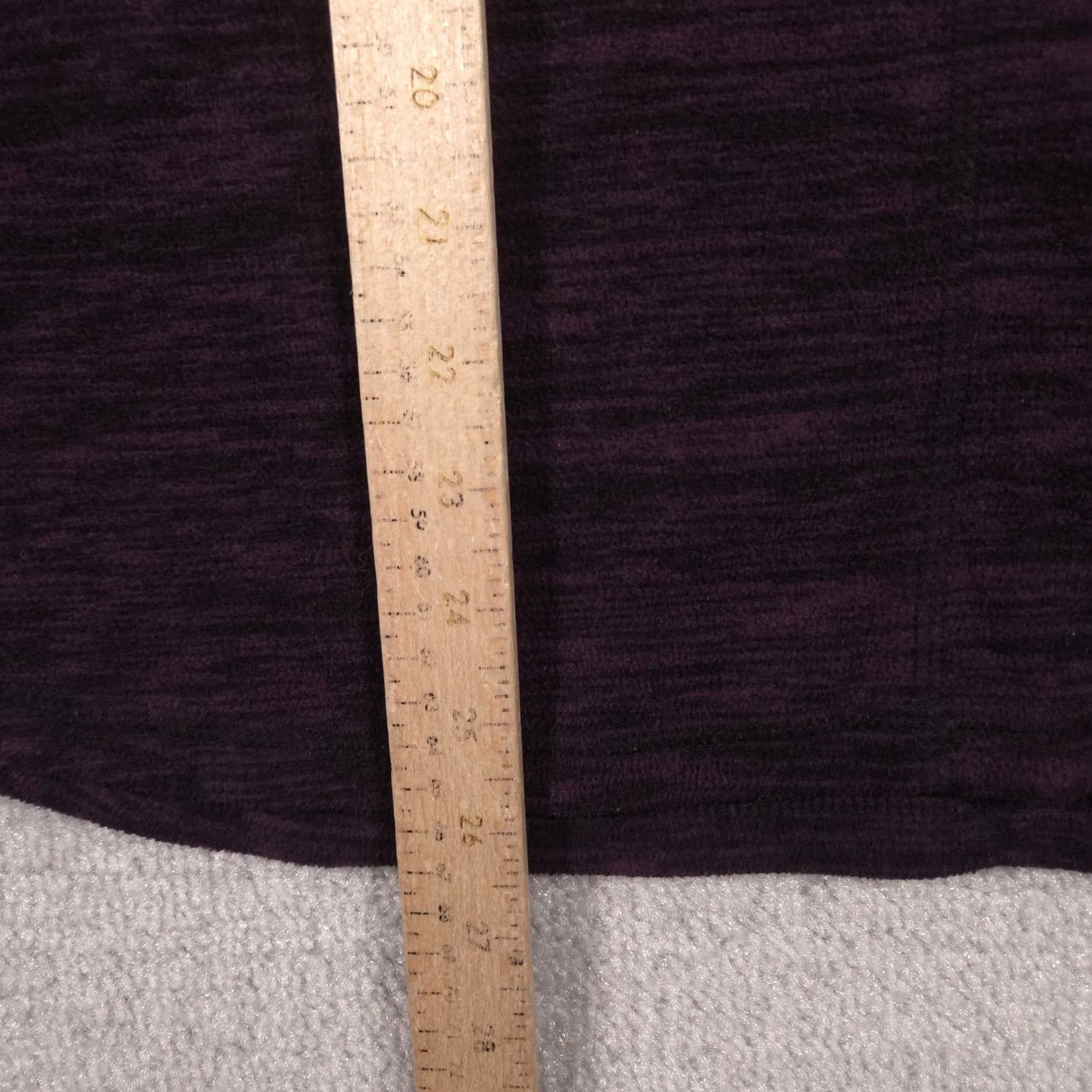Vintage St. John's Bay Sweater Womens XL Purple Fleece V-Neck Pullover Solid Soft Size XL / US 12-14 / IT 48-50 - 6 Thumbnail