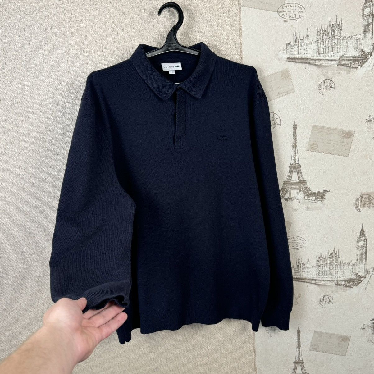 Lacoste × Polo Ralph Lauren Lacoste Polo Sweater Longsleeve Dark Blue Mens Regular XXL Size US XXL / EU 58 / 5 - 15 Thumbnail