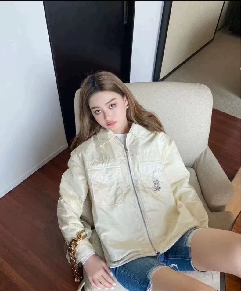 Gucci GucciMilky white cat embroidered lapel long-sleeved jacket Size XXS / US 00 / IT 34 - 8 Thumbnail