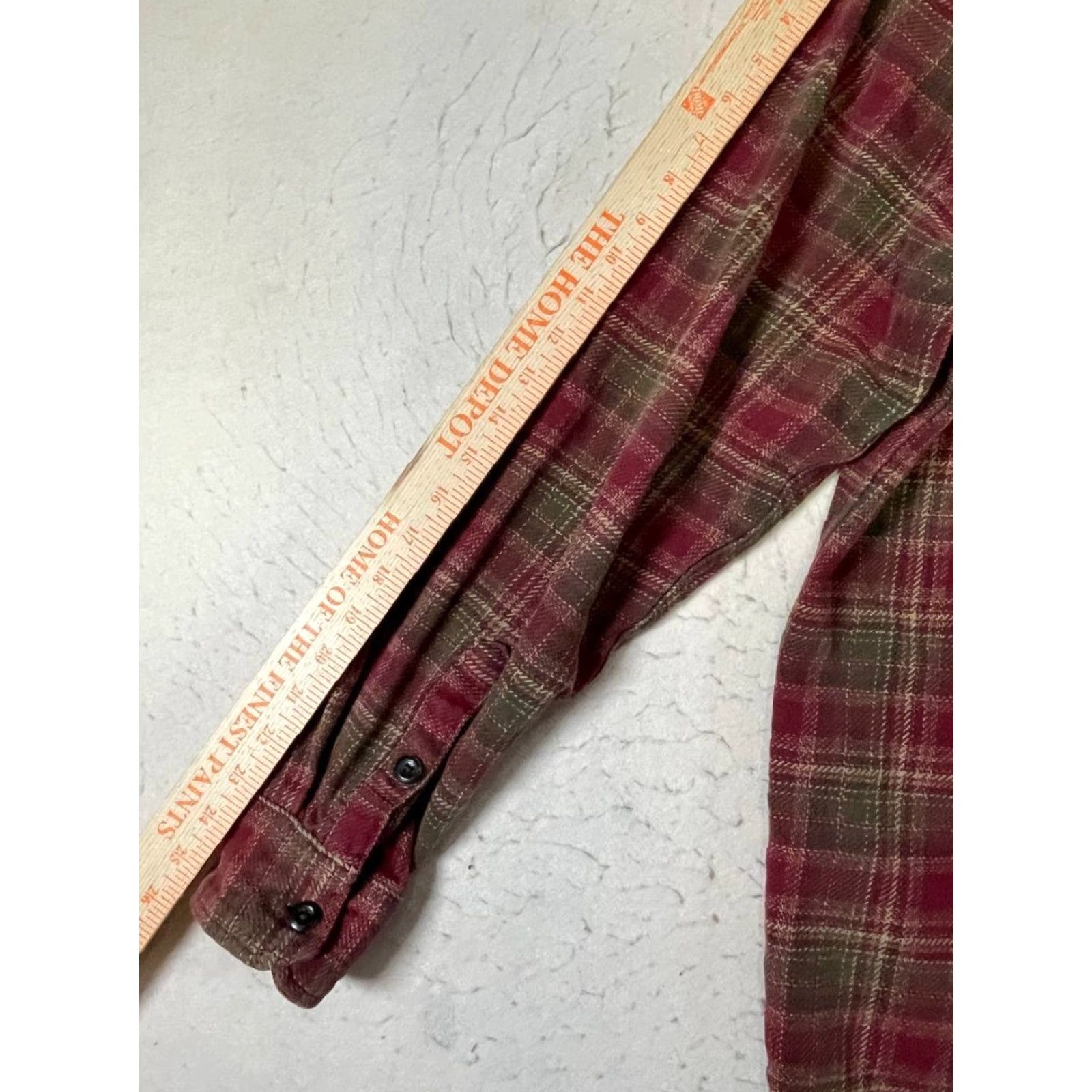 Orvis VINTAGE Orvis Mens Large Heavy Flannel Button-Up Plaid Red Camp Outdoors Shirt Size US L / EU 52-54 / 3 - 4 Thumbnail