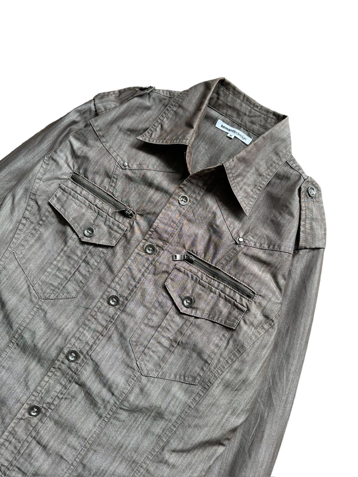 semanticdesign 00's Semantic Design military fashion shirt Size US M / EU 48-50 / 2 - 5 Thumbnail