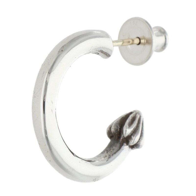 Chrome Hearts Chrome Hearts Plain Hoop Silver Earring Size ONE SIZE - 1 Thumbnail