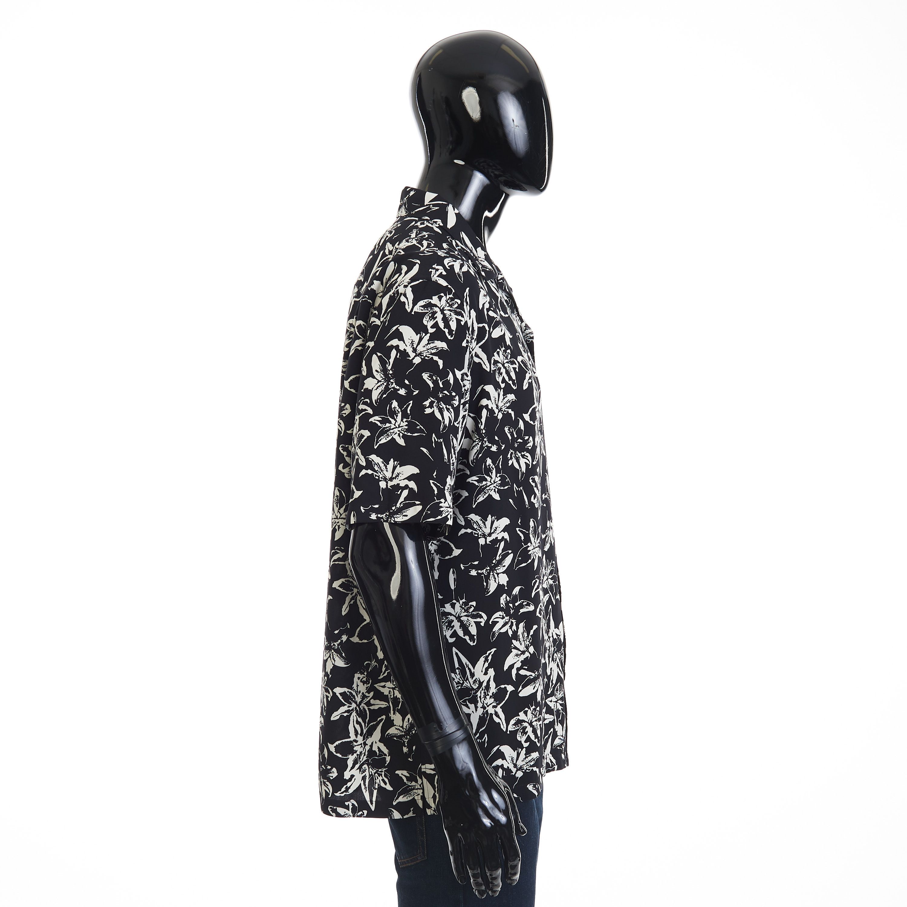 Celine Loose Hawaiian Shirt - Large Lily Flower Print Viscose Size US M / EU 48-50 / 2 - 7 Thumbnail