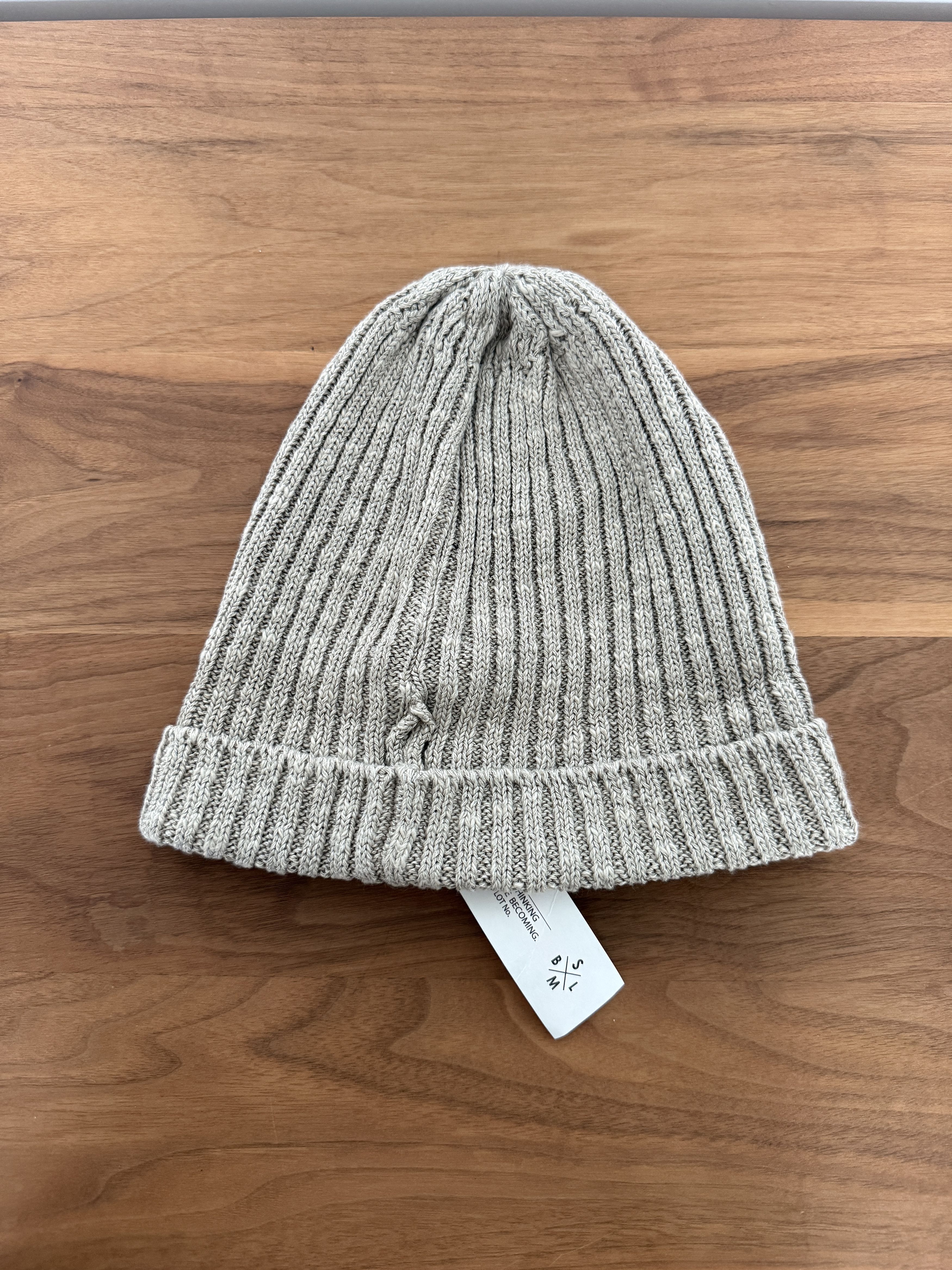 Japanese Brand Sublimeroe Made in Japan Ribbed Men’s Beige Beanie Hat Size ONE SIZE - 7 Thumbnail