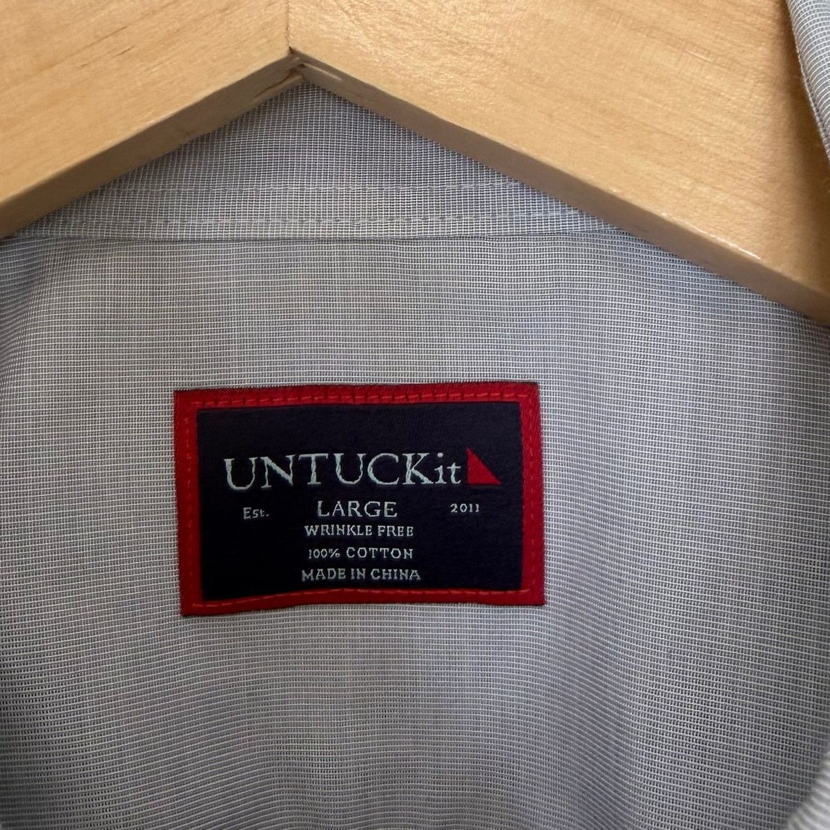 UNTUCKit Untuckit Gray Wrinkle Free Cotton Long Sleeve Button Down L Size US L / EU 52-54 / 3 - 3 Thumbnail