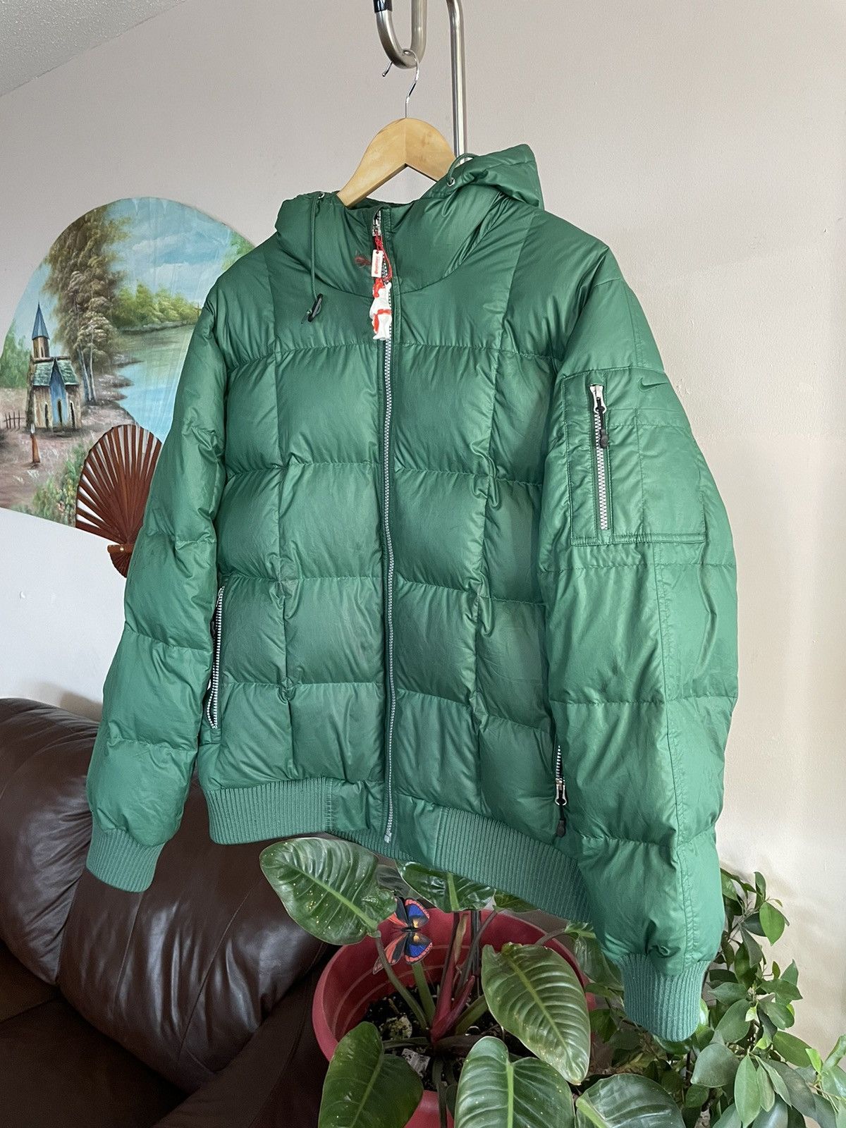 Nike × Vintage 200s Nike Forest Green Puffer Jacket Size US L / EU 52-54 / 3 - 1 Thumbnail
