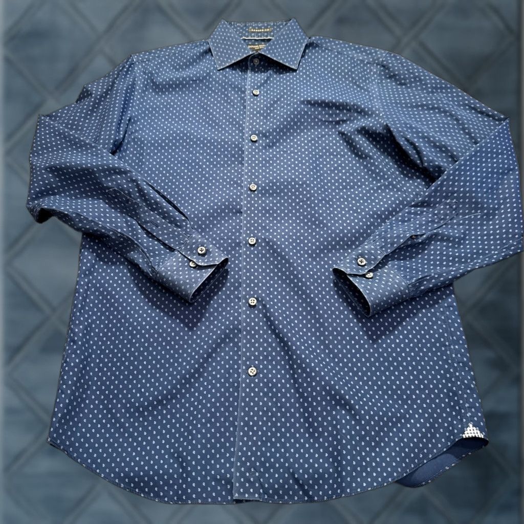 Banana Republic Banana Republic Shirt Mens Medium Blue Camden Geometric Preppy Button-Up Size US M / EU 48-50 / 2 - 1 Thumbnail