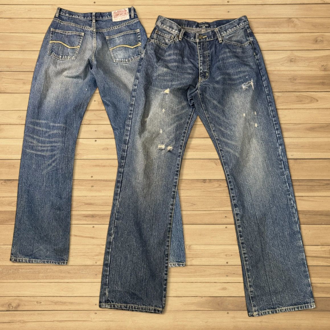 Japanese Brand 🔥🇯🇵 Vintage Bootcut Amore Puro Distressed Denim W30 L33 Size US 30 / EU 46 - 1 Thumbnail