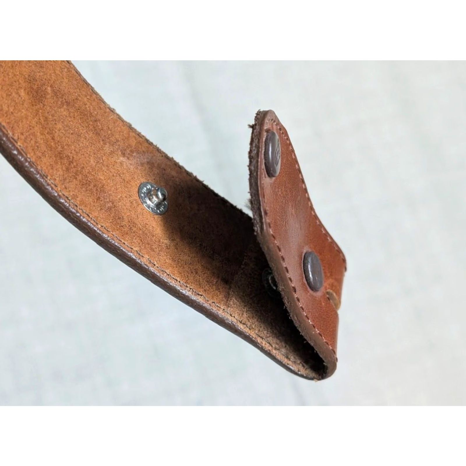 Vintage VINTAGE Justin Western Belt 32 Brown Tooled Cowhide Leather USA Made Belt Men Size 32 - 7 Thumbnail