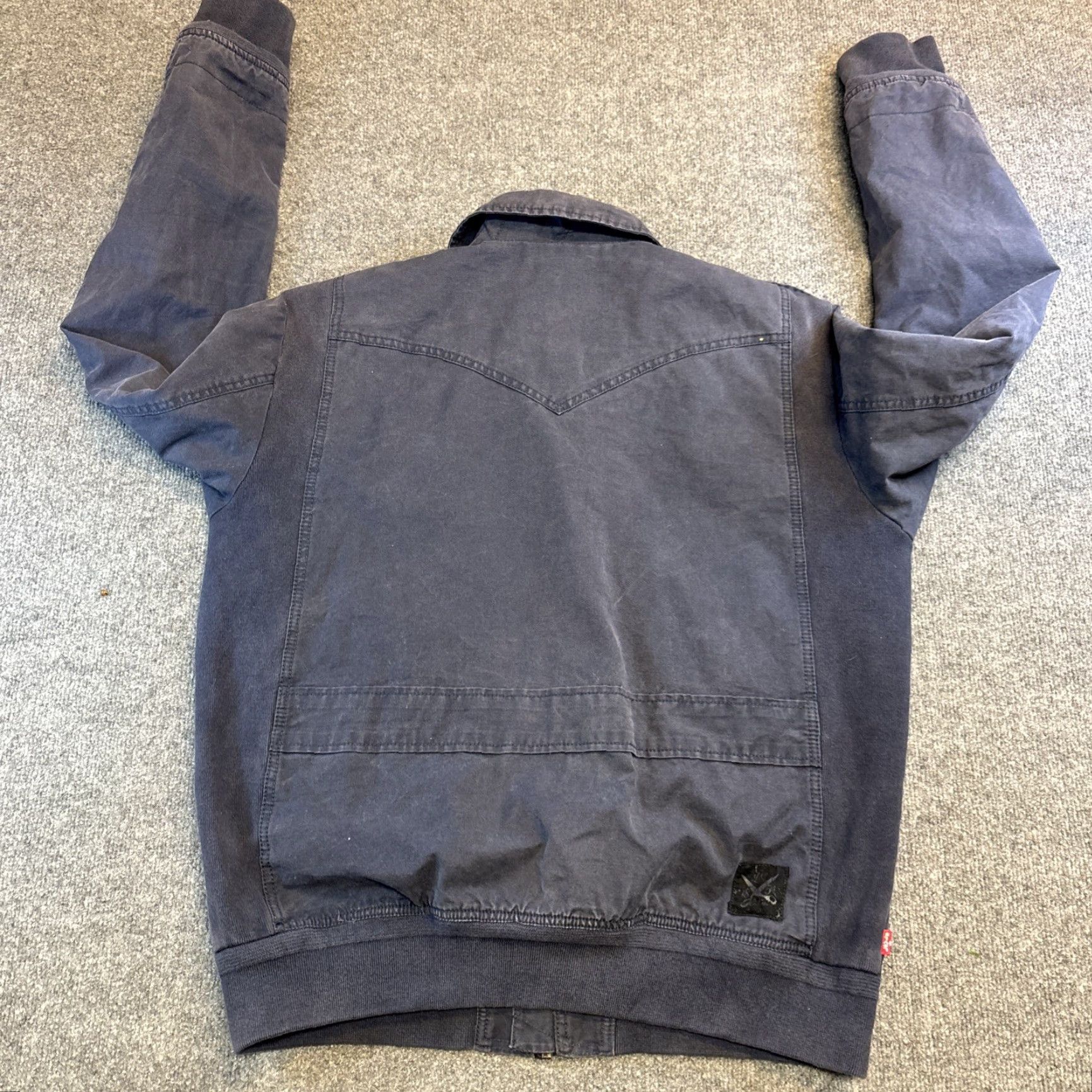 CO Levi Strauss Co Cotton Utility Military Style Field Jacket Men XL Blue Zip Size US XL / EU 56 / 4 - 5 Thumbnail