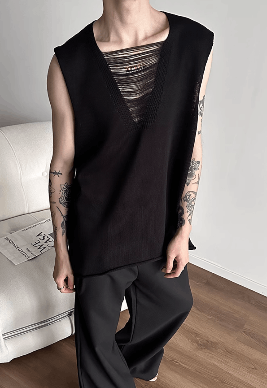 Other Men’s Neck design knitted Vest Size US M / EU 48-50 / 2 - 7 Thumbnail