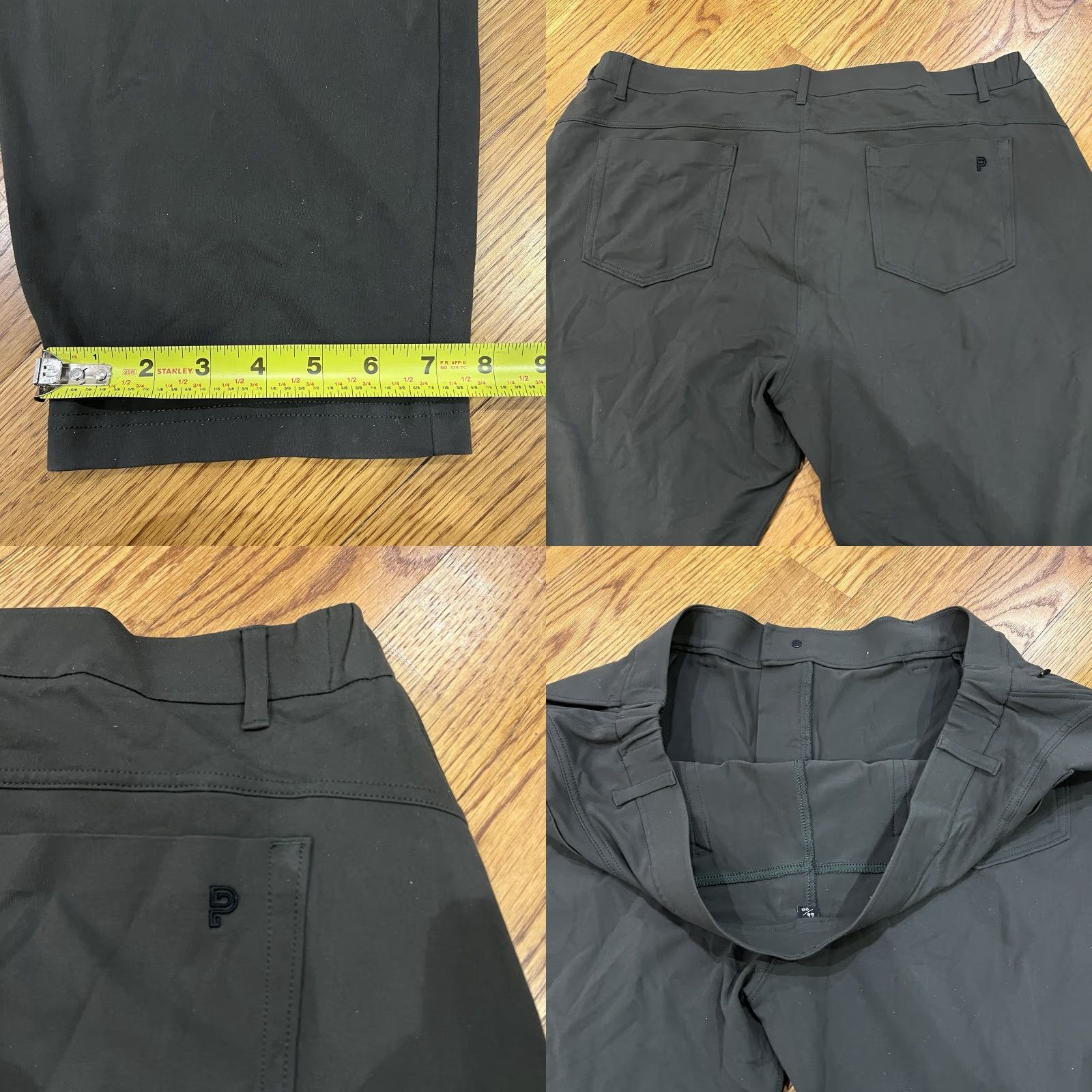 Vintage Public Rec Pants Men 44x28 Green Performance Chino Stretch Outdoors Light Casual Pants Mens Regular Green Athletic Straight Pockets Zip Size US 44 / EU 60 - 8 Thumbnail