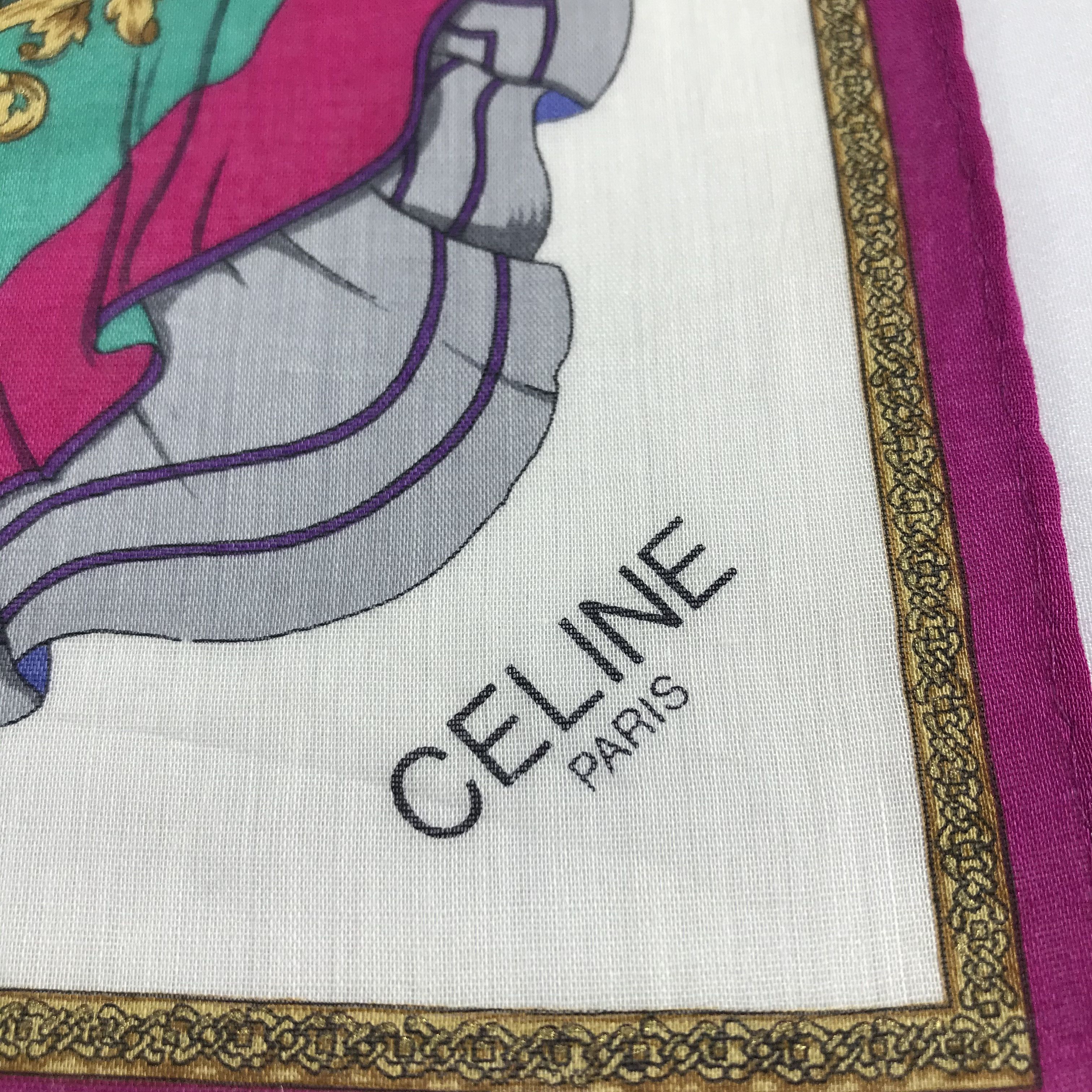 Celine Celine Handkerchief Neckerchief Bandana H788 Size ONE SIZE - 3 Thumbnail