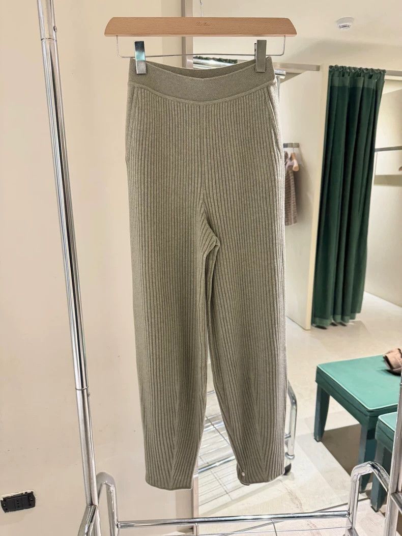 Loro Piana LORO PIANA sizeS Ms.Green tone knitted cashmere pants 100%b Size 31" - 1 Thumbnail