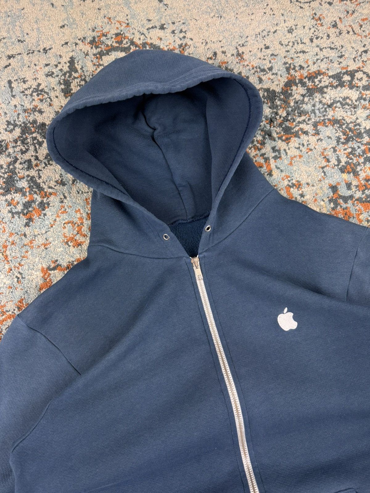 Apple × Vintage Vintage 00s Apple logo marine blue zip hoodie Boxy USA made Size US M / EU 48-50 / 2 - 4 Thumbnail