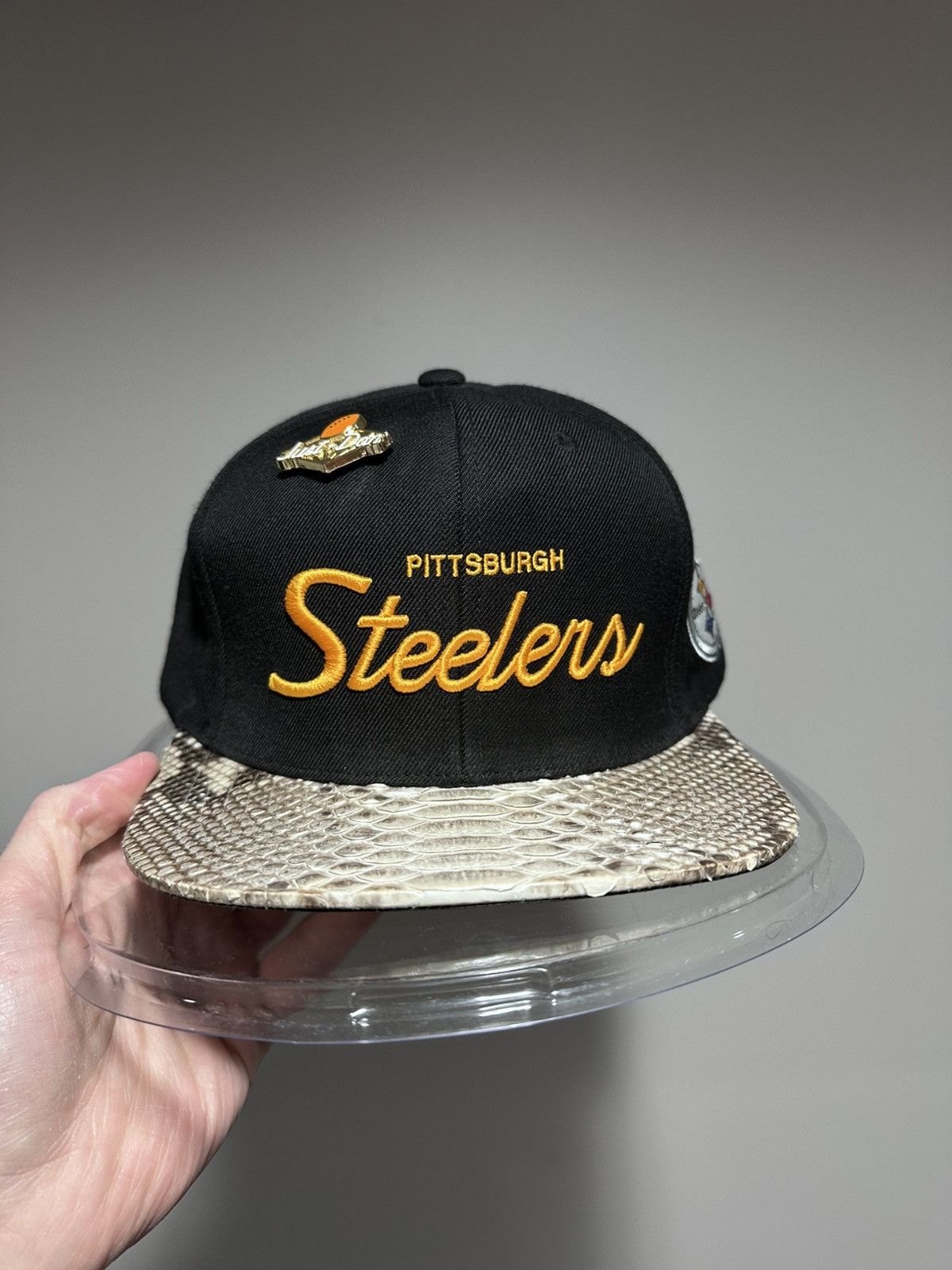 Just Don Just Don x Mitchell & Ness NFL Pittsburgh Steelers Black Hat Size ONE SIZE - 10 Thumbnail
