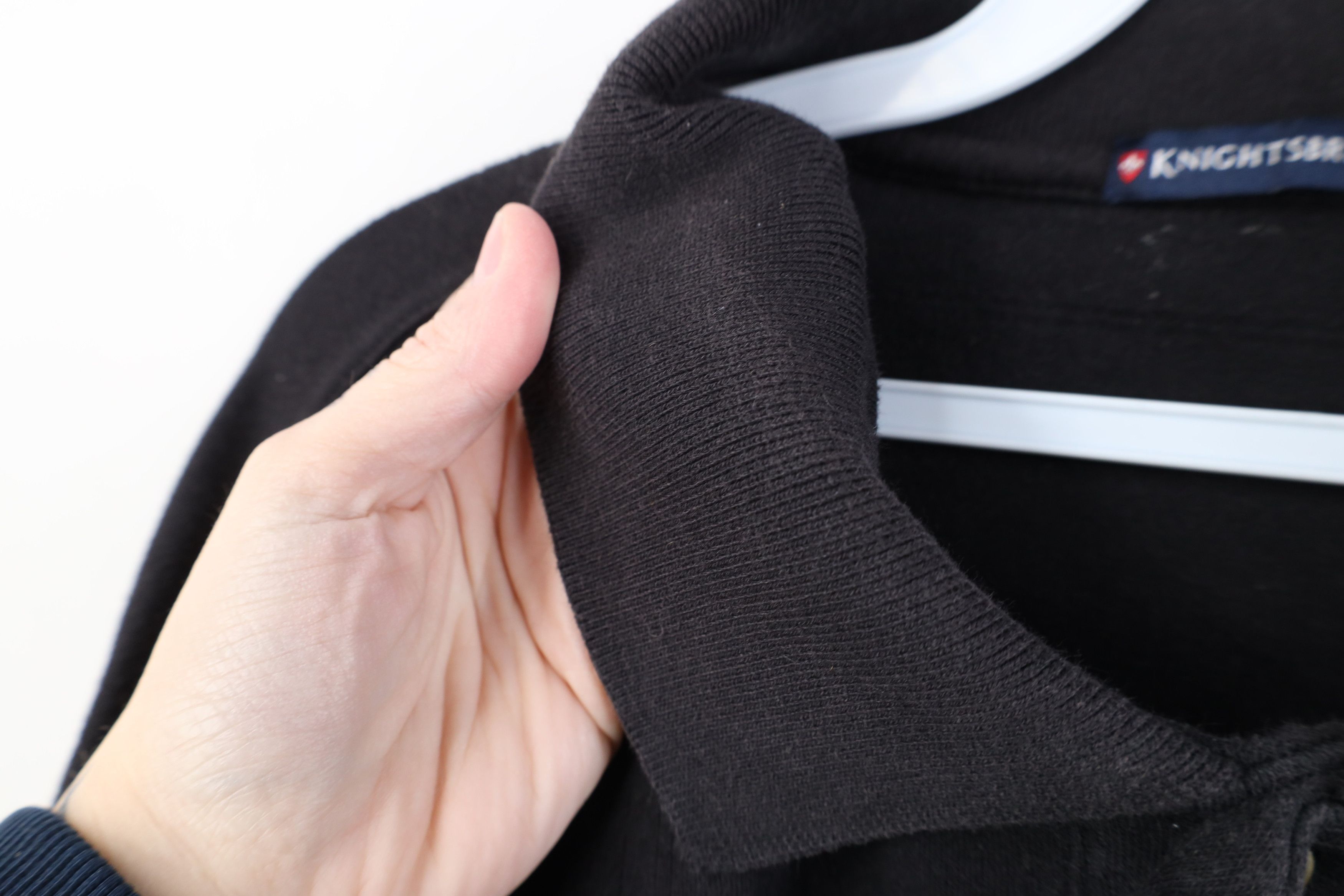 Vintage Vintage 90s Streetwear Boxy Fit Long Sleeve Rugby Polo Black Size US XL / EU 56 / 4 - 6 Thumbnail
