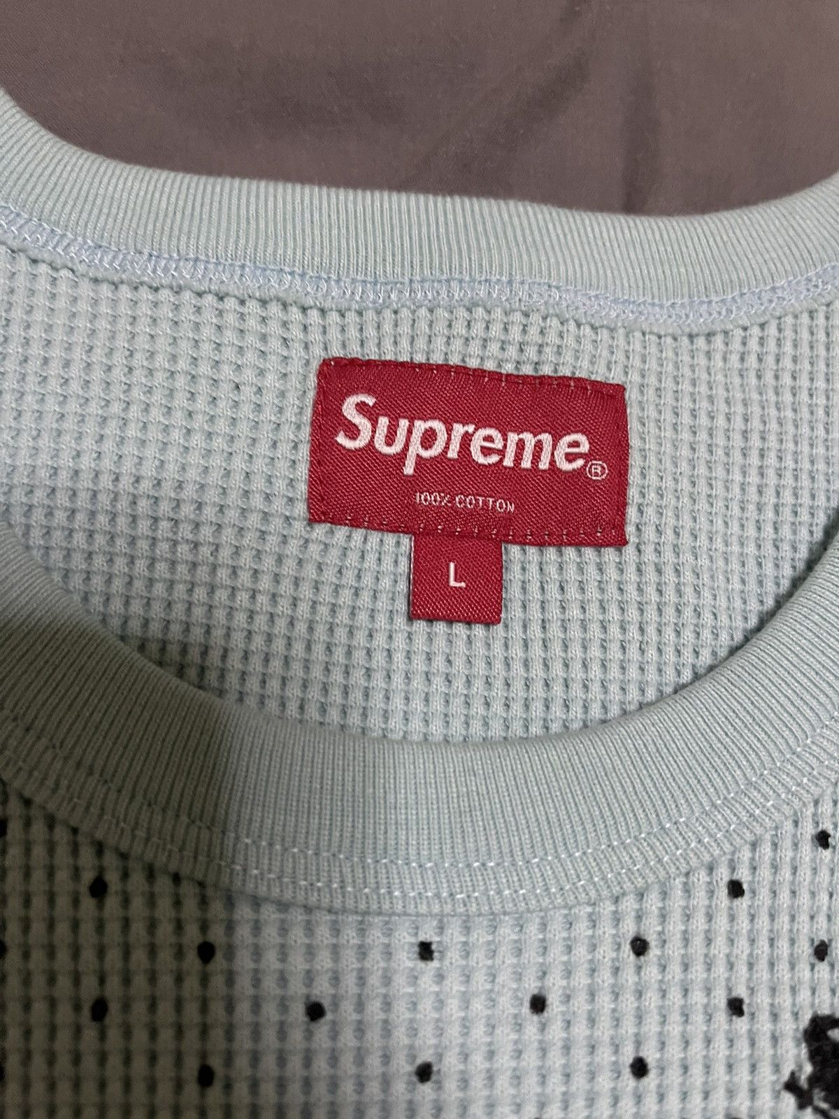 Playboy × Supreme Supreme playboy waffle thermal crewneck crew Size US L / EU 52-54 / 3 - 3 Thumbnail