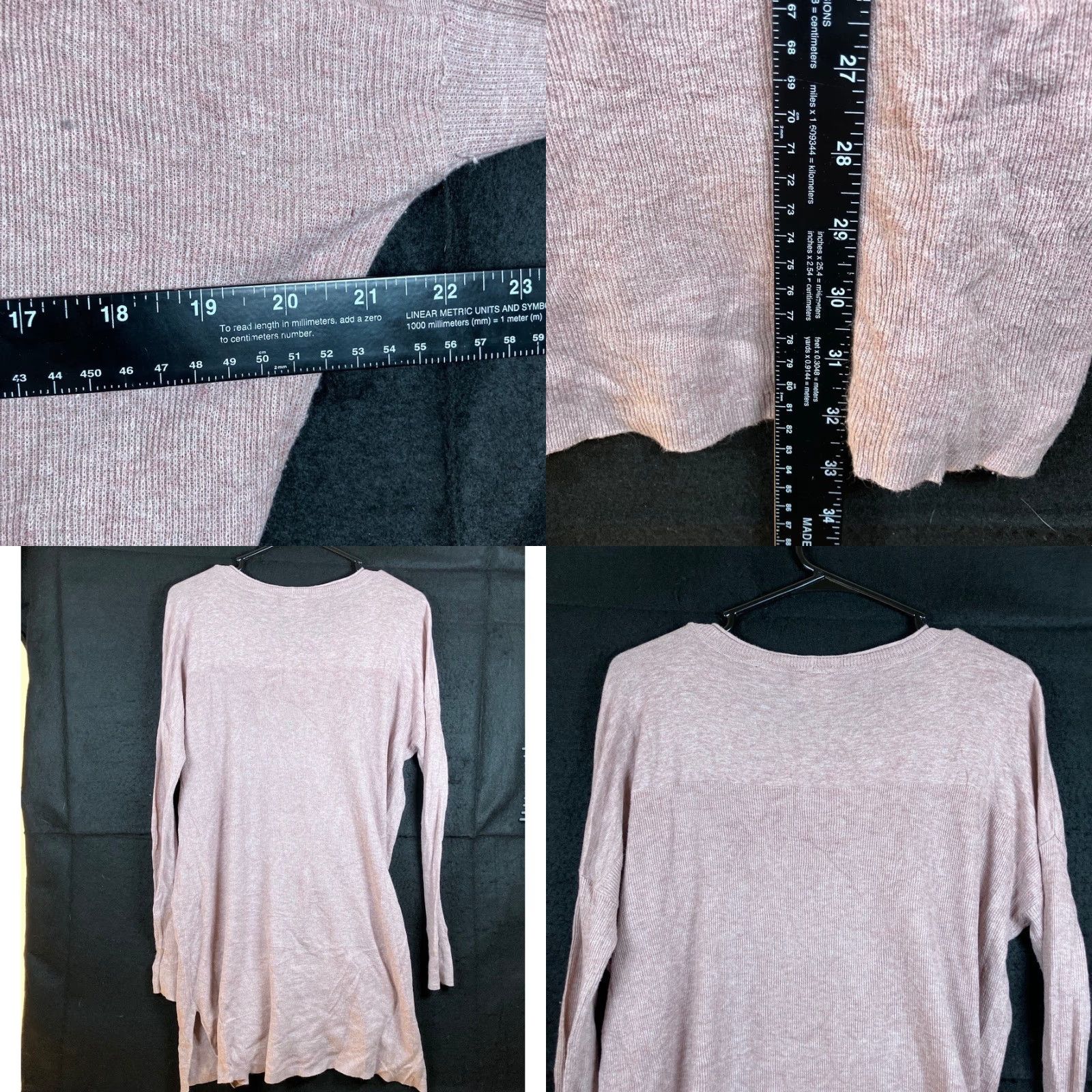 Vintage CAbi Womens Sweater Crew Neck Long Sleeve 100% Cotton Blush Pink Small Regular Pullover Knit Classic Casual workwear Size S / US 4 / IT 40 - 8 Thumbnail