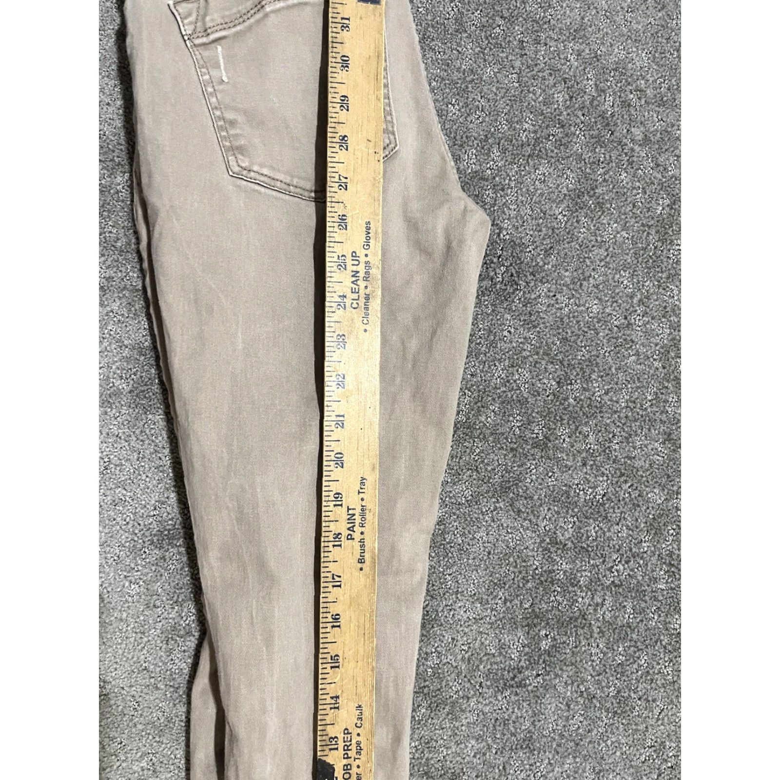 Express VINTAGE Express Ankle Leggings Jeans 4 Beige Stretch Bohemian Womens Size 27" / US 4 / IT 40 - 7 Thumbnail
